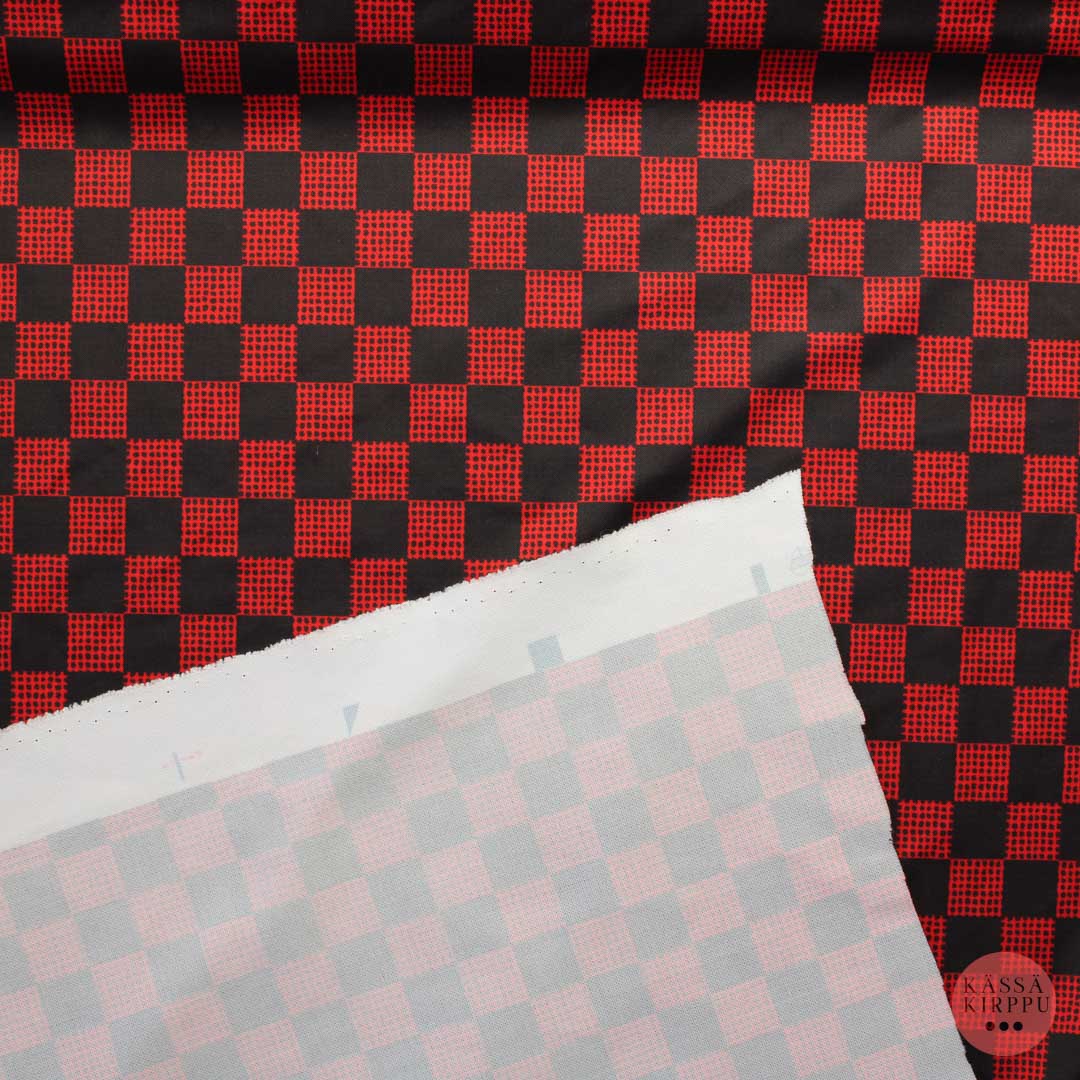 Punamusta Ruutu Neulos - Pala