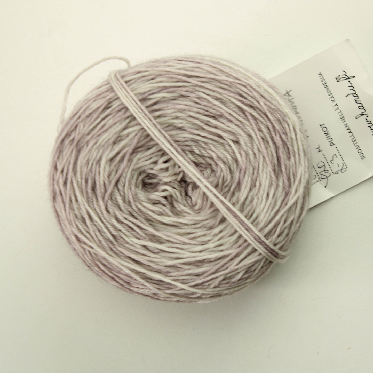 Handu Handyed merinosukka - kirjava vaaleanharmaa