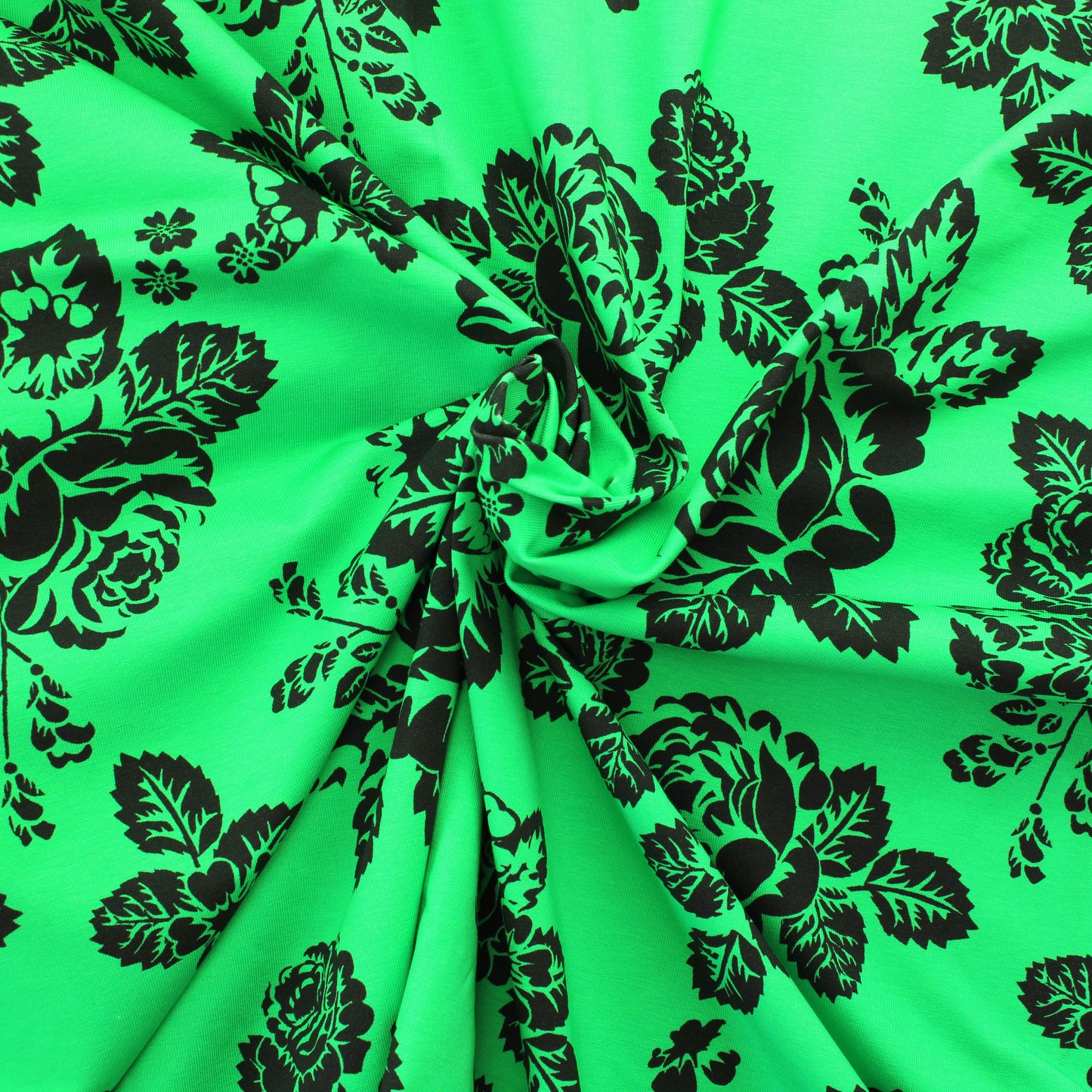 Ommellinen Babushka Roses vihreä Trikoo - Pala