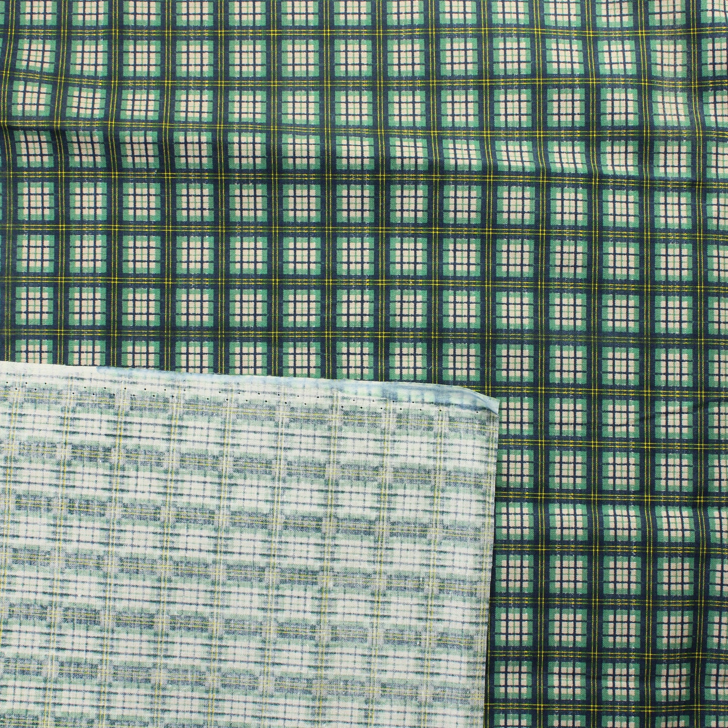 Vihreä ruudullinen Puuvilla - Palapaketti