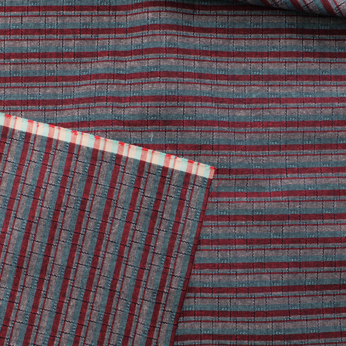 Monivärinen raidallinen paksuhko Puuvilla - Pala