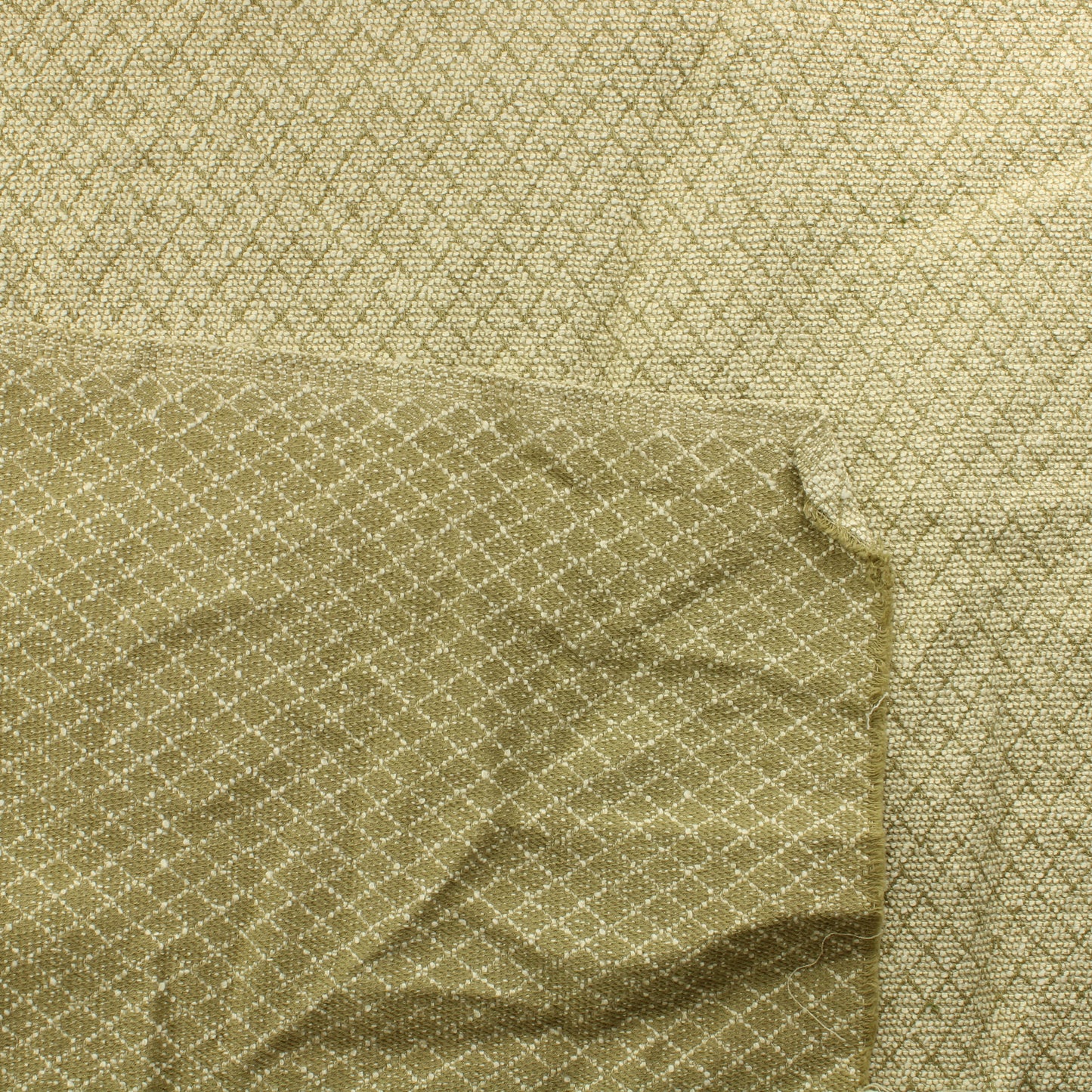 Vinoruutuinen beige-valkoinen Sisustuskangas - Pala