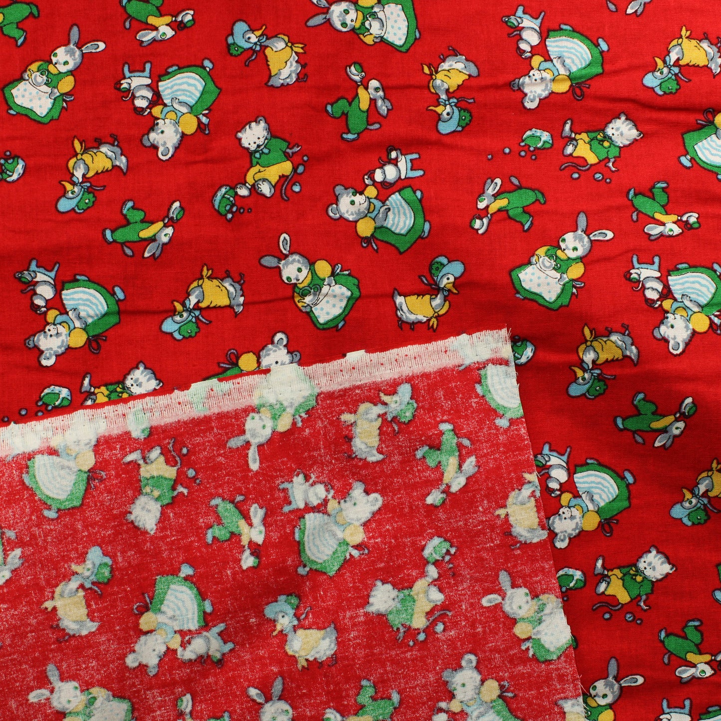 Retro eläimet punaisella Puuvilla - Pala