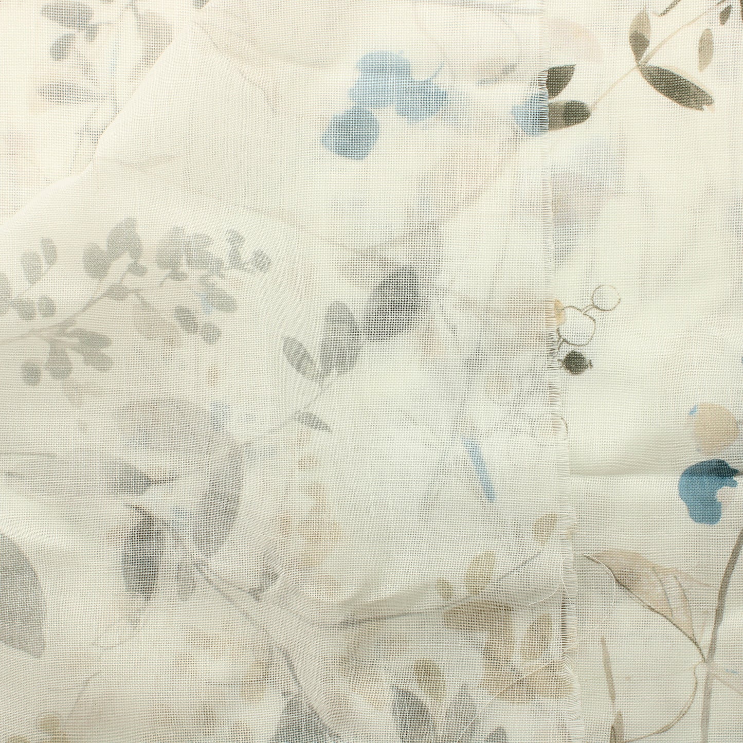 Kukkia ja lehtiä Valoverhokangas - Pala