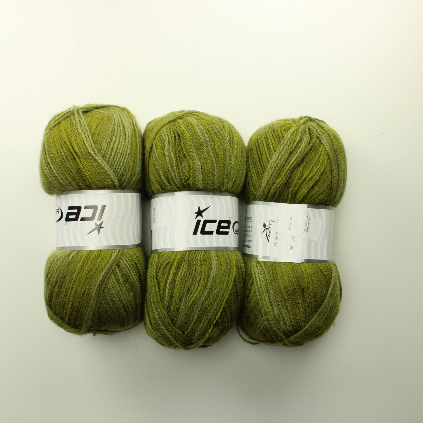 Ice Yarns Sale Plain - vihreänkirjava Lankapussi 388