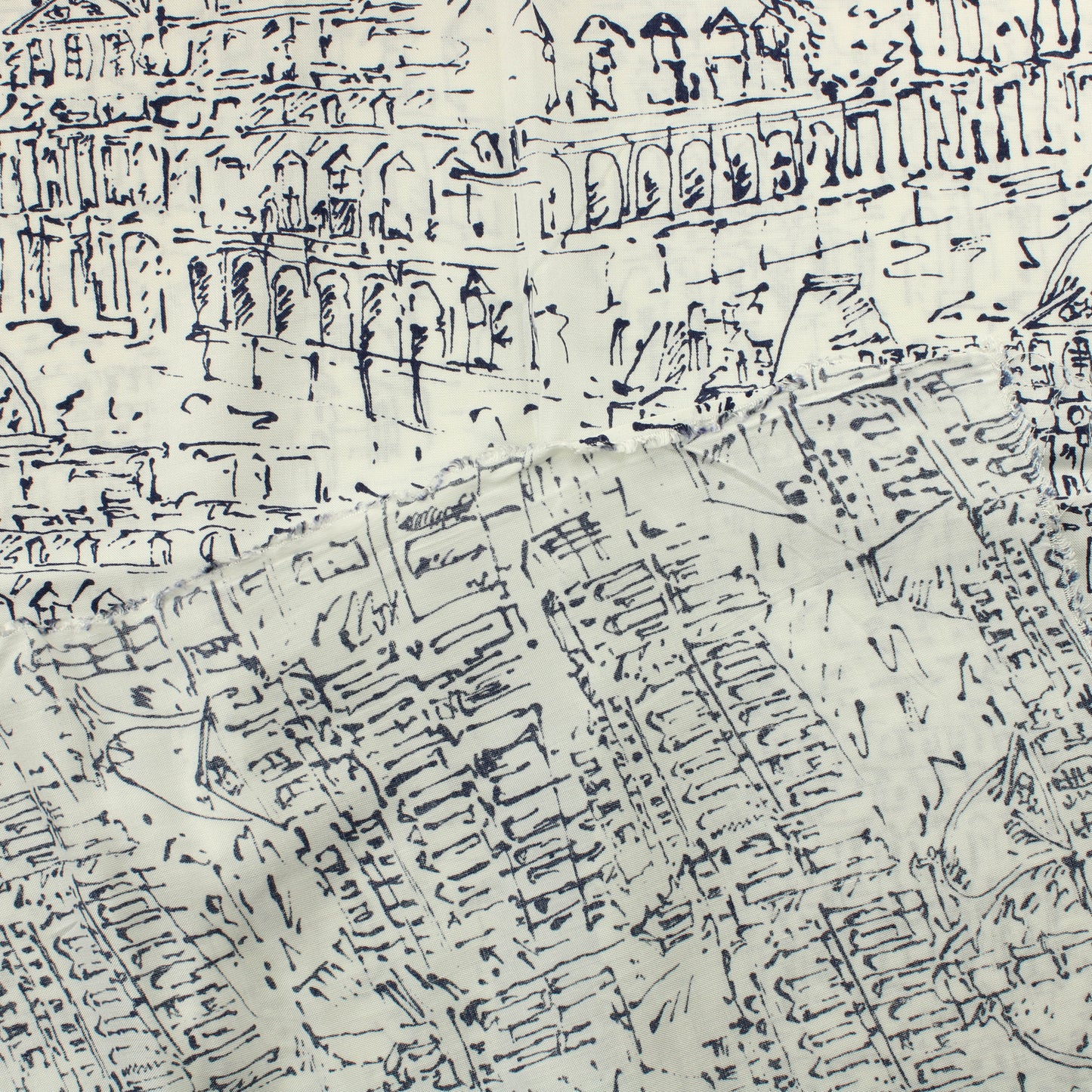 Sinivalkoinen rakennukset Viskoosi - Pala