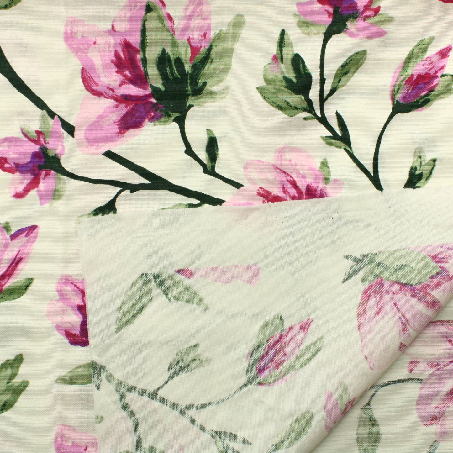 Kukkakuvioinen puuvillaverhokangas - Palapaketti