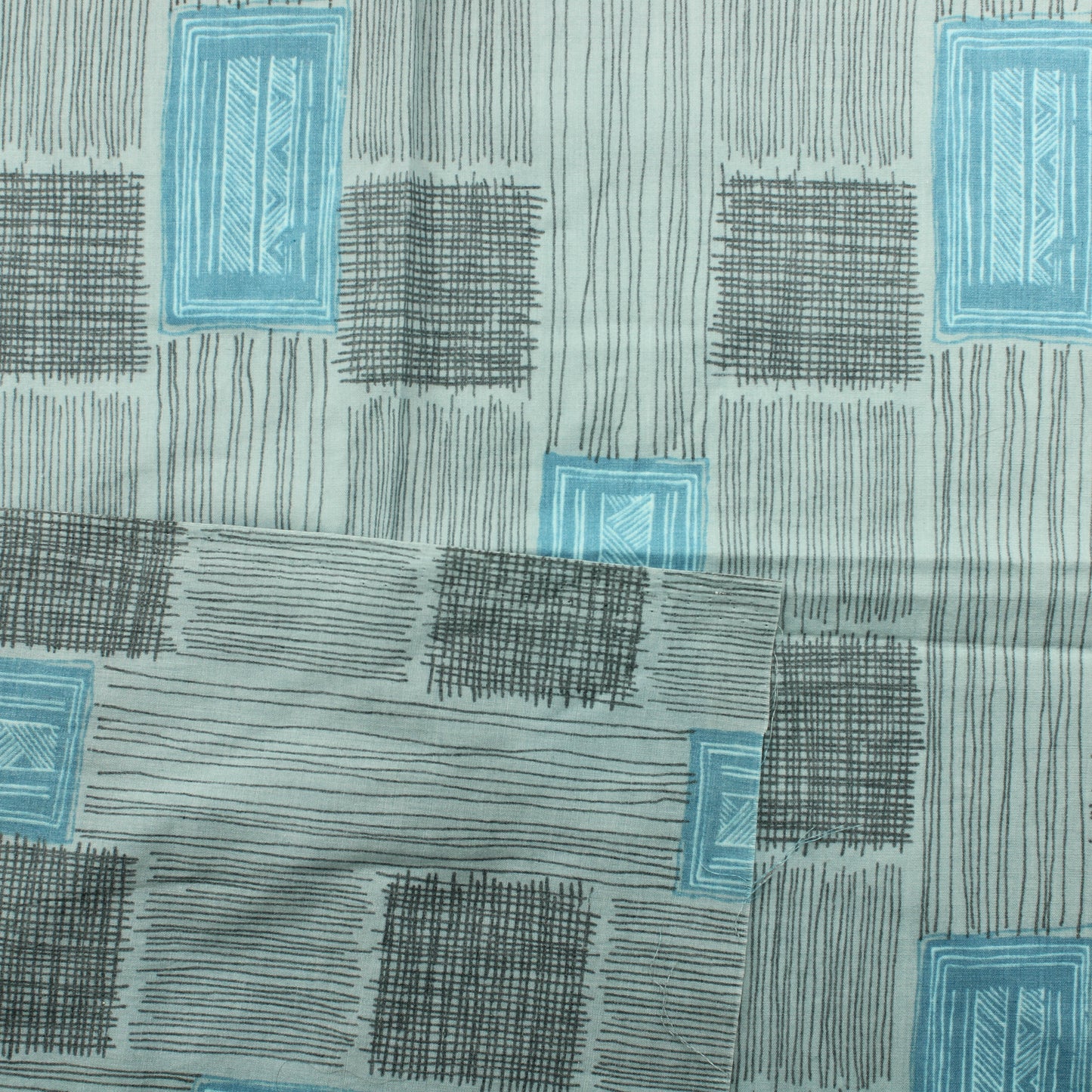 Siniharmaa kuviollinen Vaatetuskangas - Pala