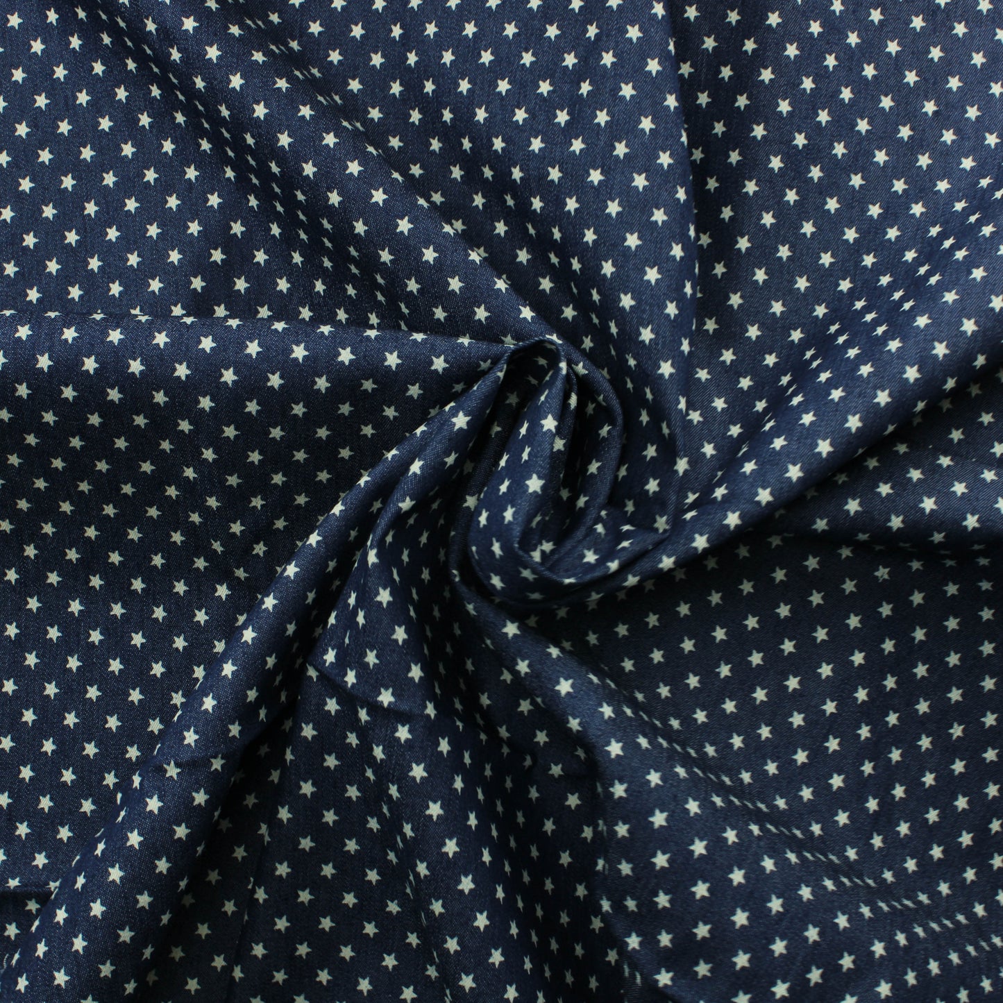 Tähtikuvioinen Farkkukangas - Pala