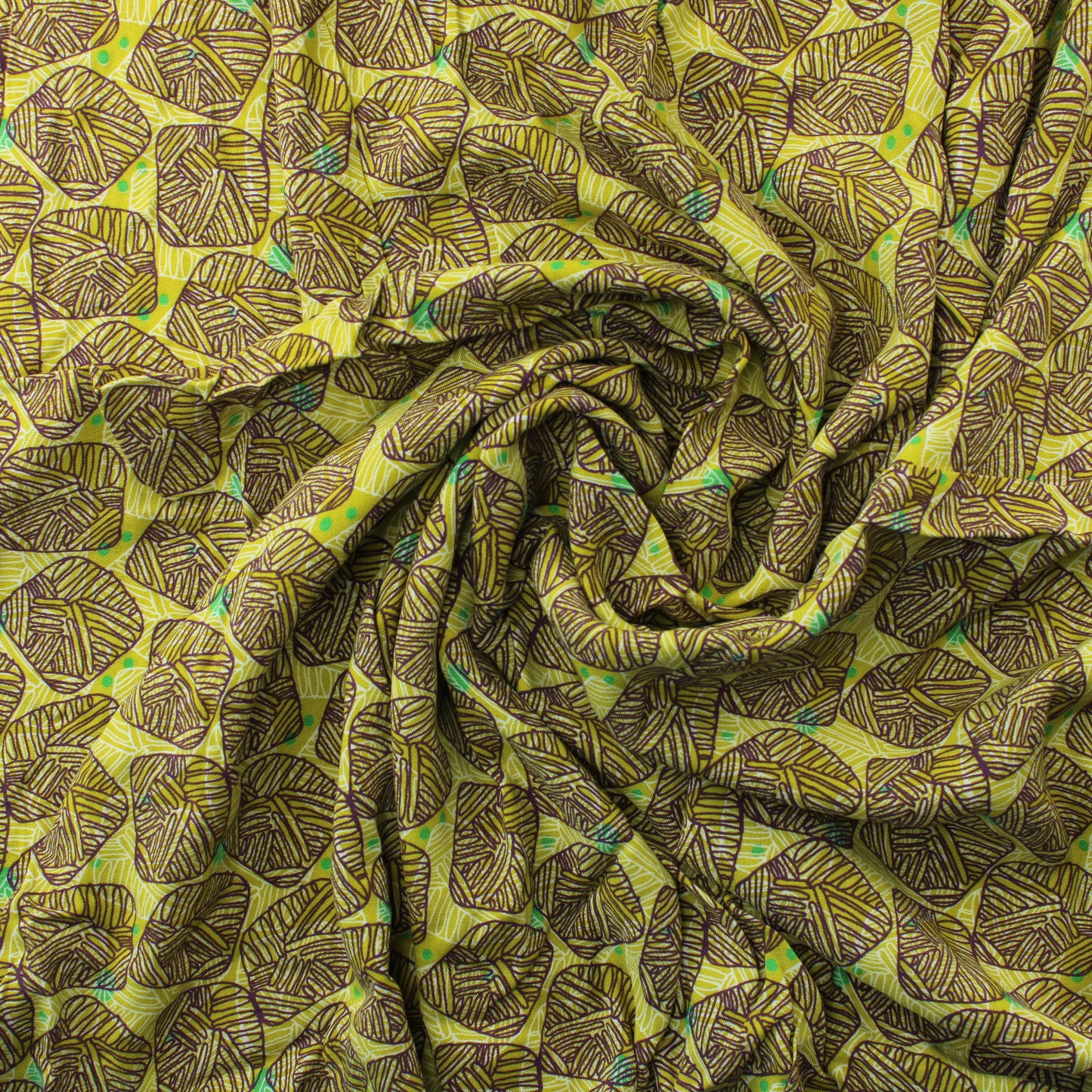 Limenvihreä kuviollinen Viskoosi - Pala