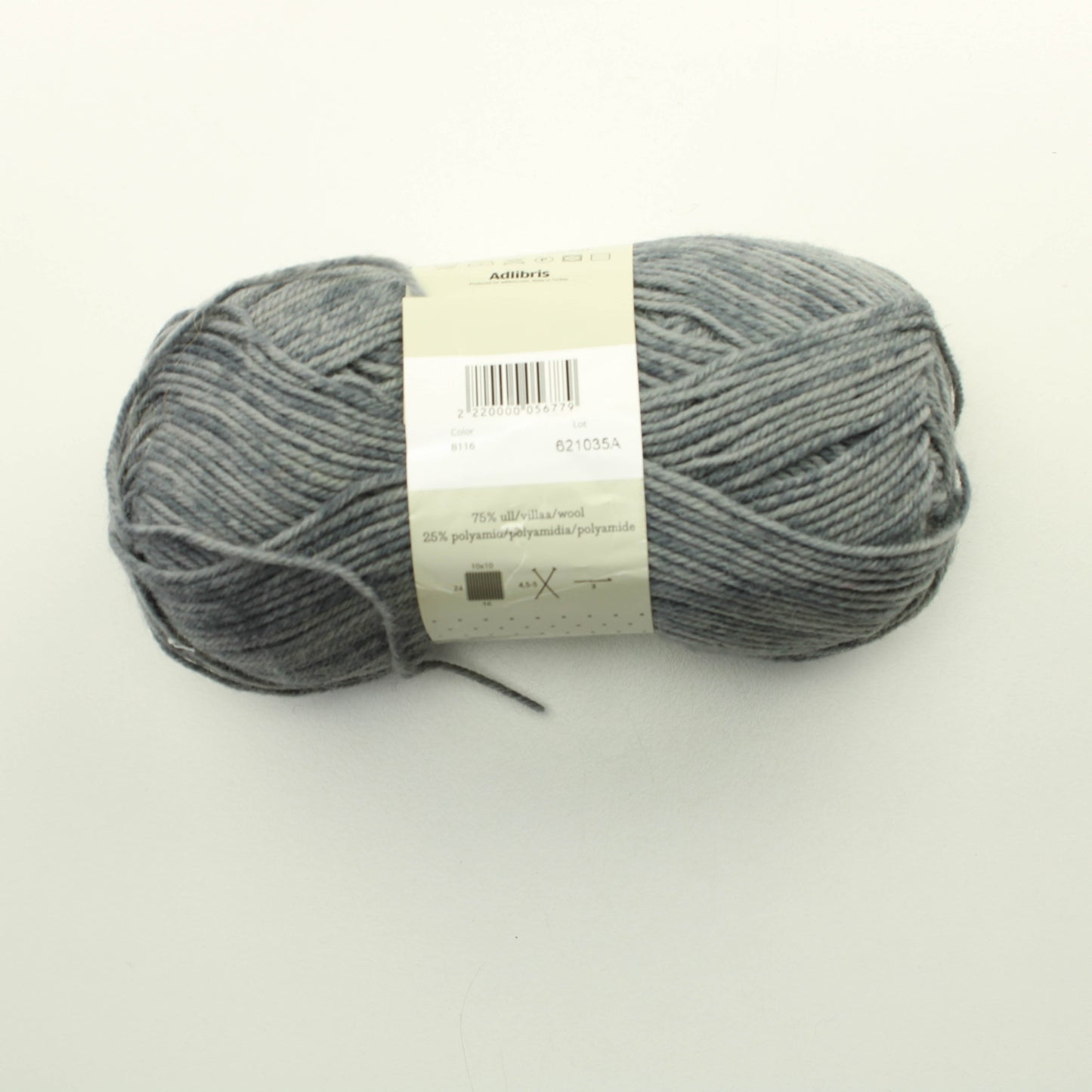 Create with Adlibris Socki Stonewash - Slate Lankapussi 365 (300g)