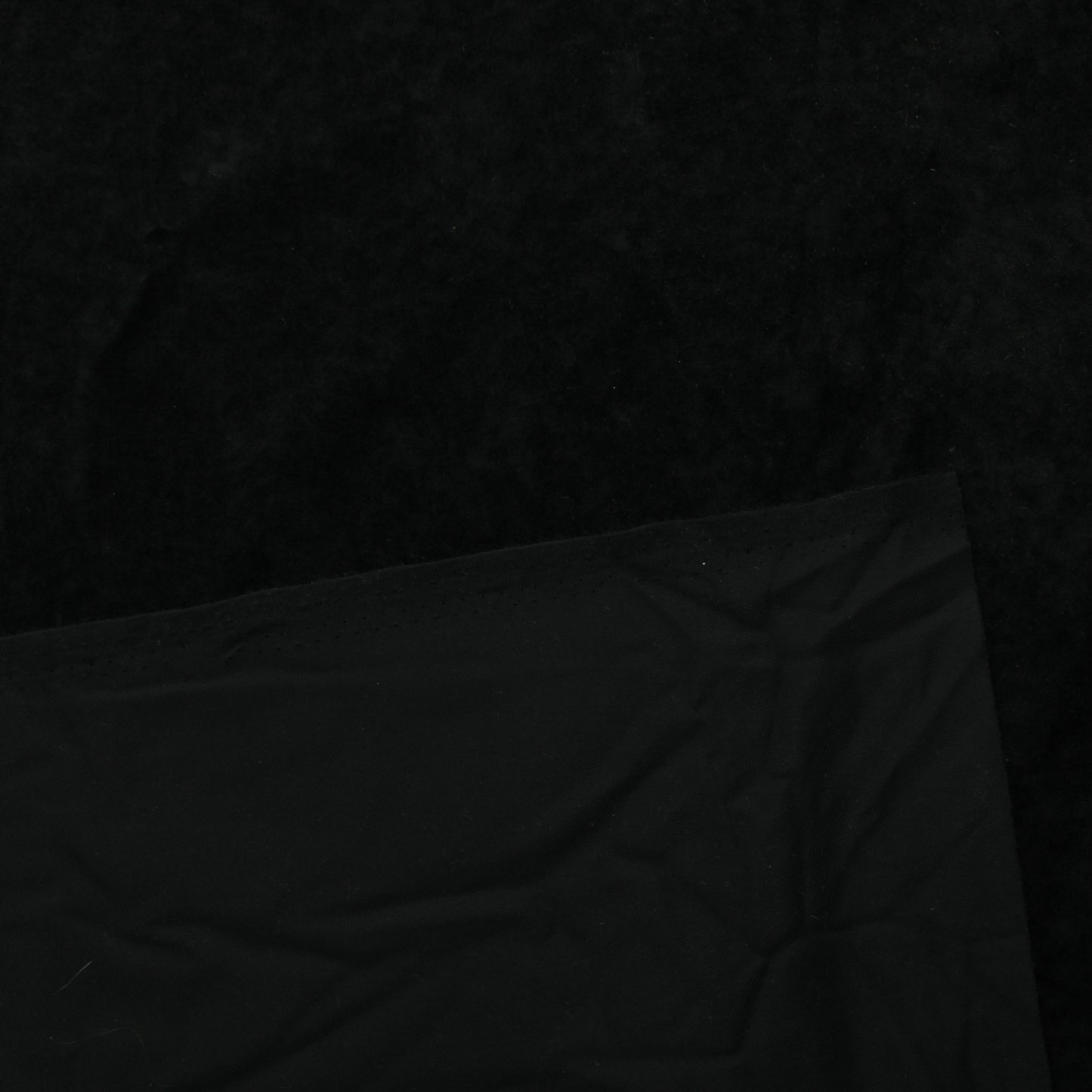 Musta Ohut Tekokuituinen Sametti - Pala