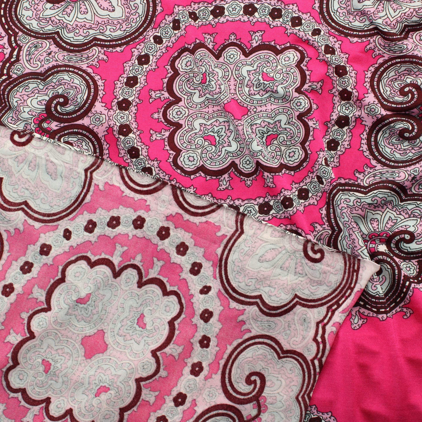 Pinkki kuviollinen Ohut Neulos - Pala