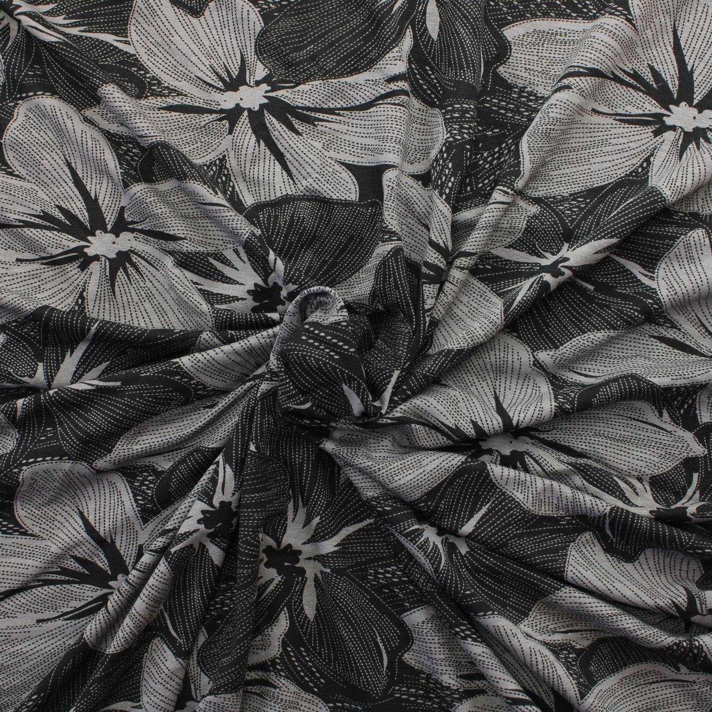 Harmaanmusta Ohut Trikoo - Pala