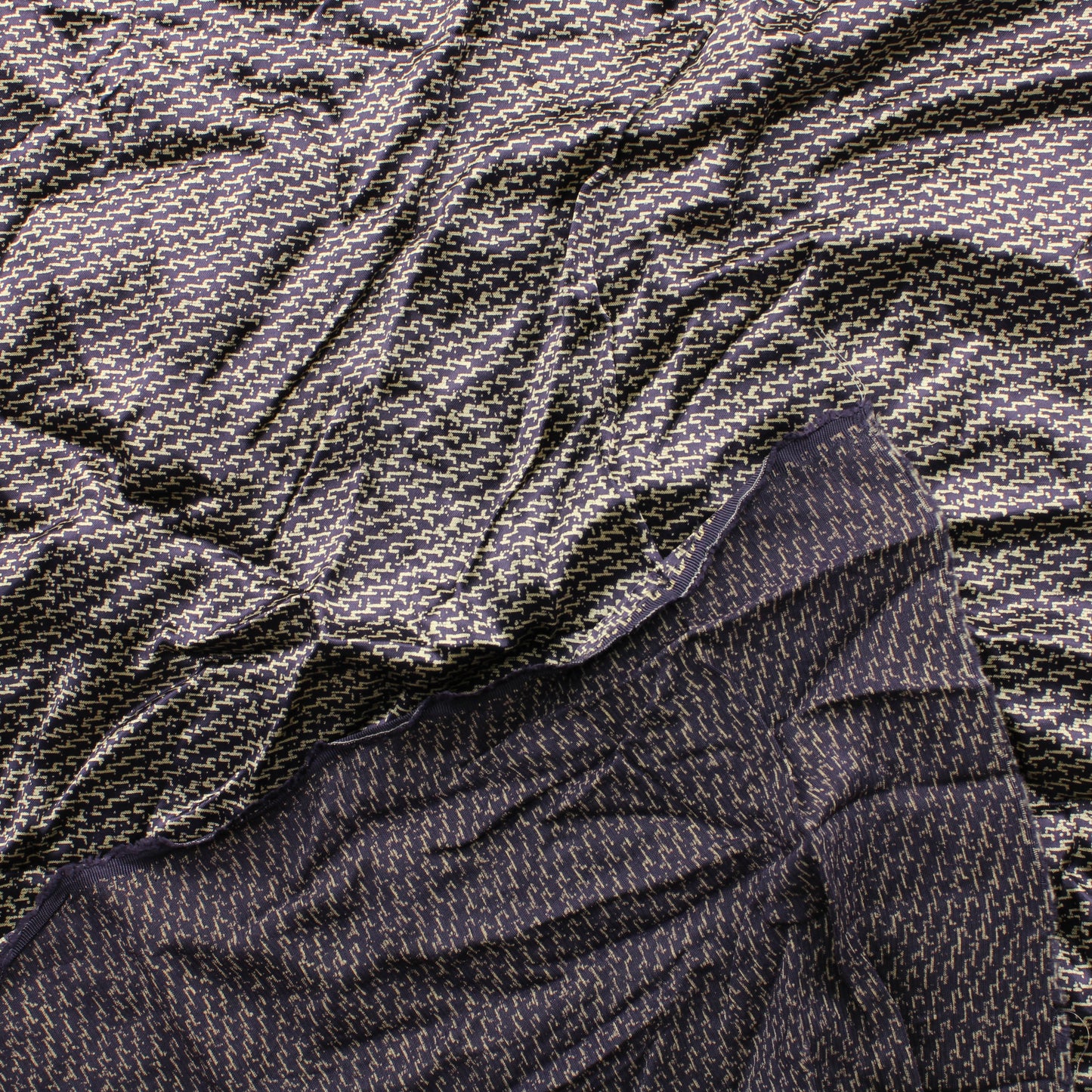 Violetti harmaa kuvioinen Satiini - Pala