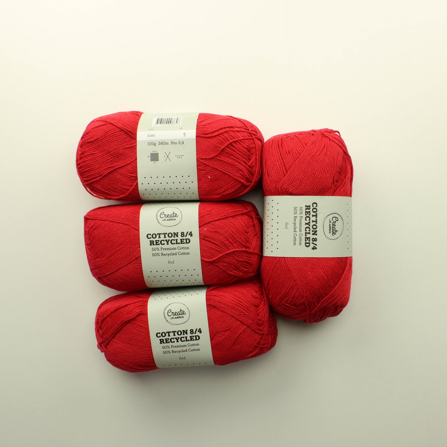 Create with Adlibris Cotton 8/4 Recycled - A080 Lankapussi 602 (400g)