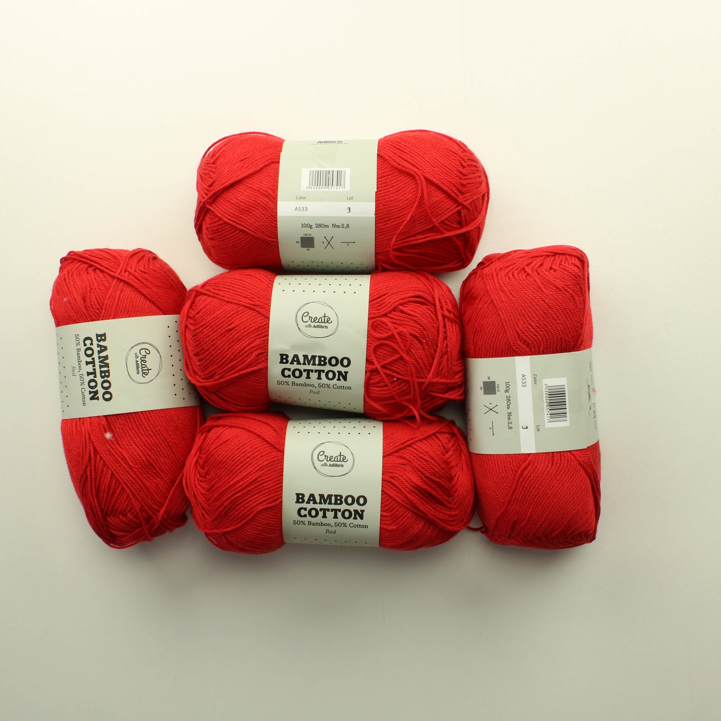 Create with Adlibris Bamboo Cotton - A533 Lankapussi 601 (500g)