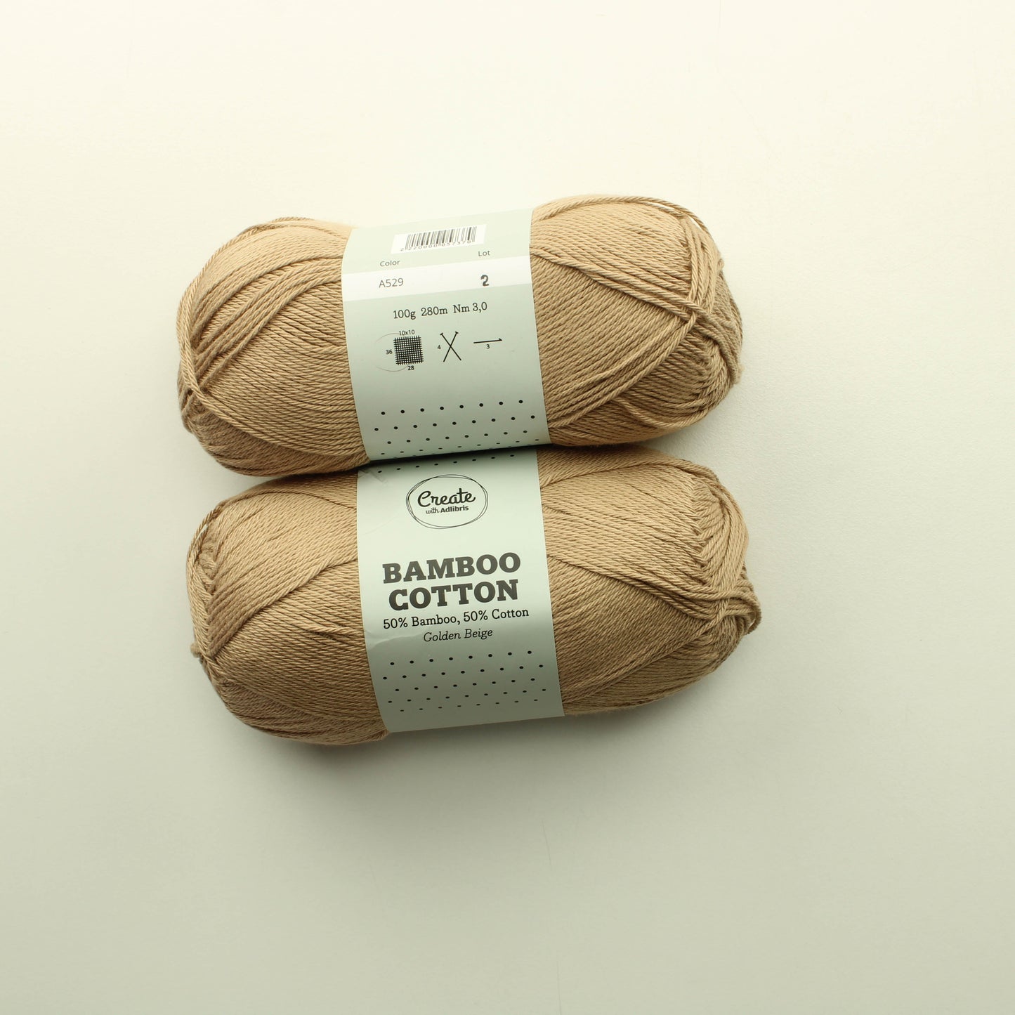 Create with Adlibris Bamboo Cotton - A529 Lankapussi 248 (200g)