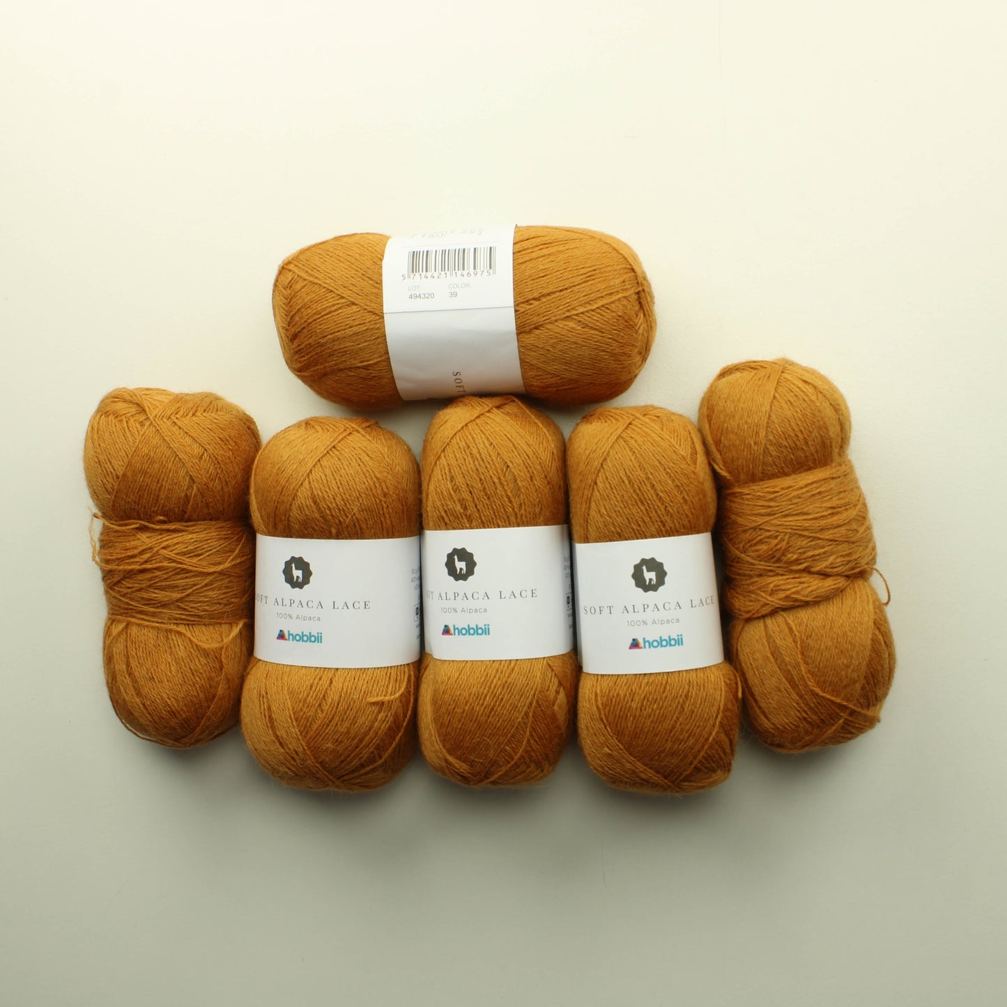 Hobbii Soft Alpaca Lace - 39 Lankapussi 609 (300g, osa langasta käytetty huomioitu hinnassa)