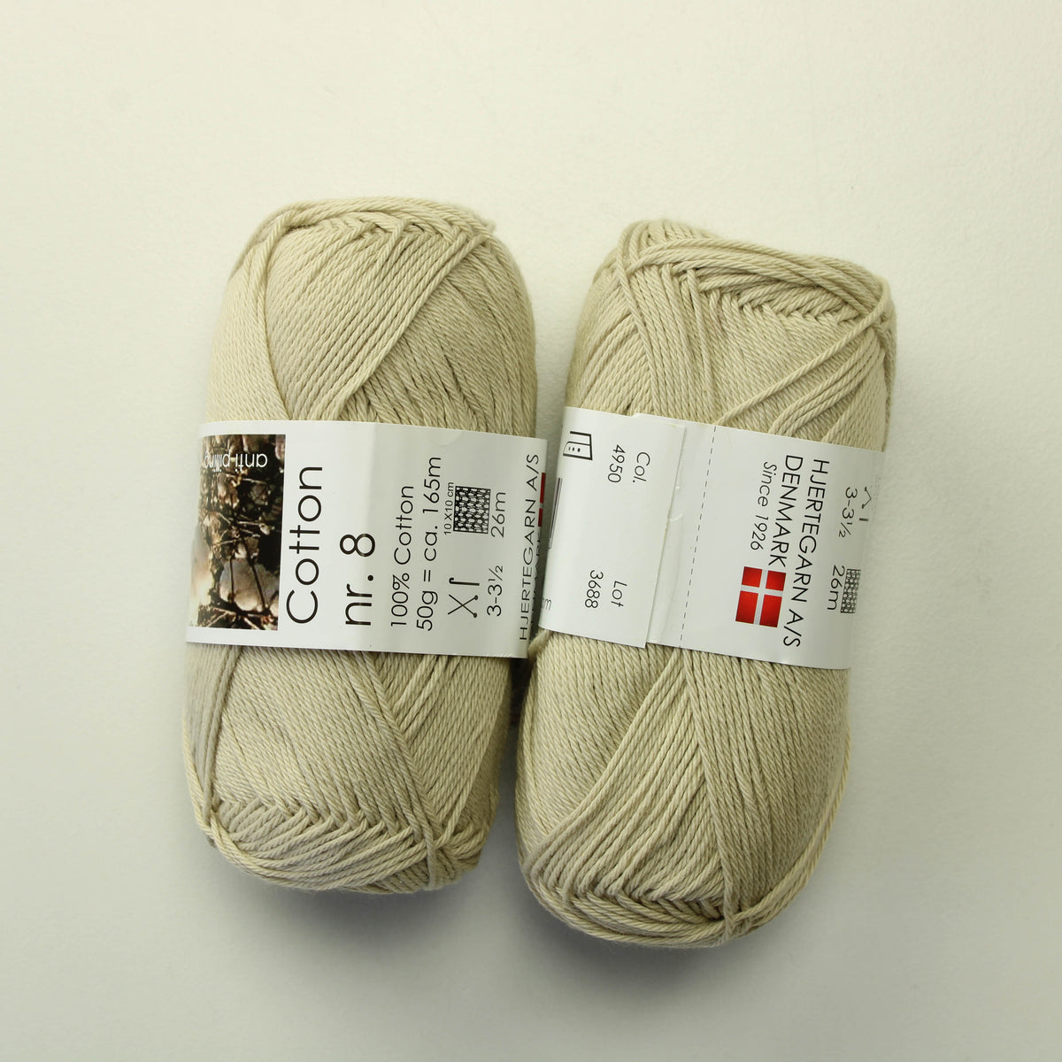 Hjertegarn Cotton nr. 8 - 4950 Lankapussi 576 (100g)