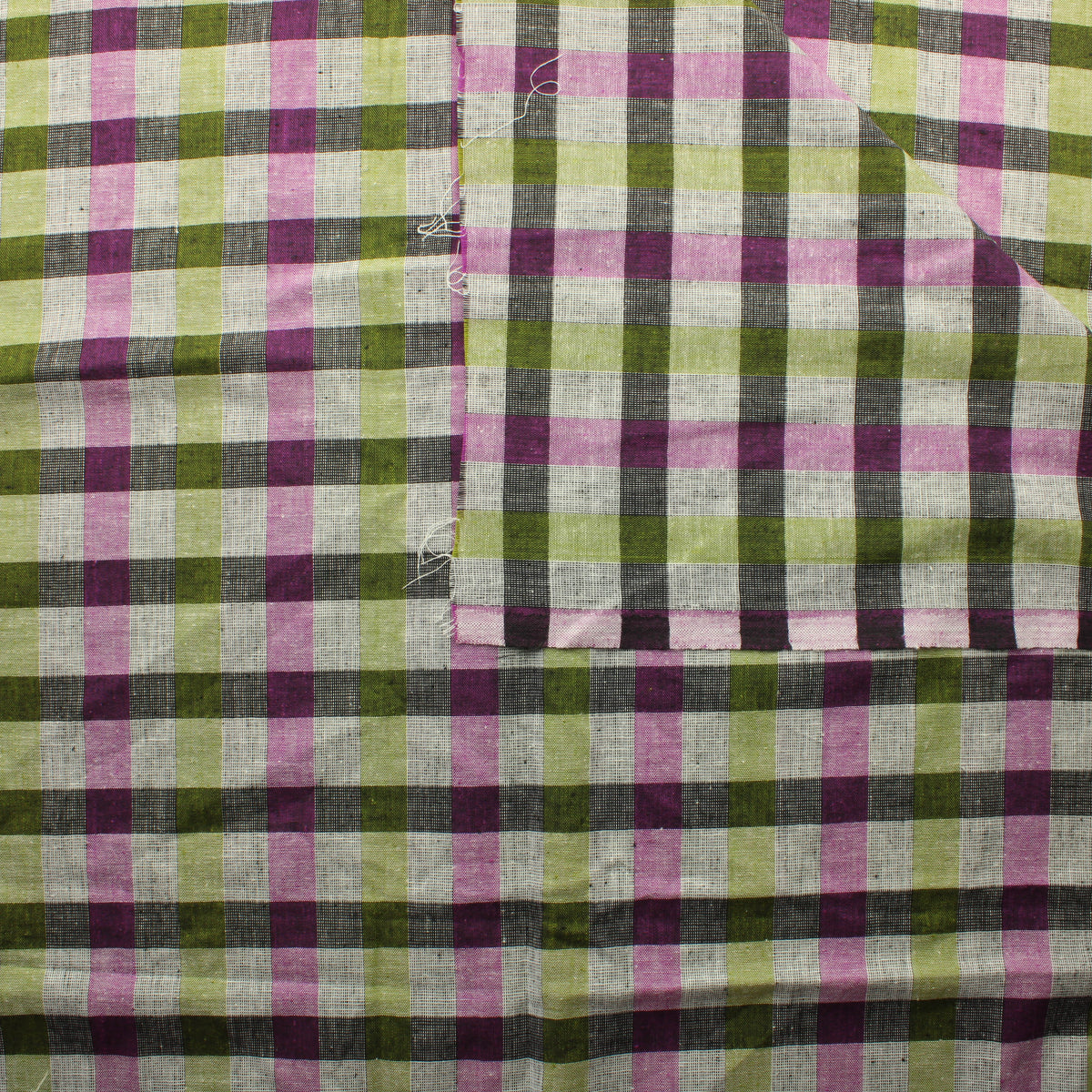 Ruudullinen Puuvillasekoite - Pala