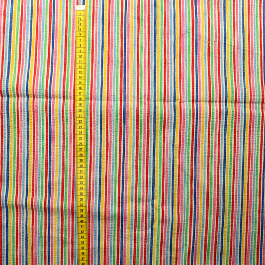 Värikäs raidallinen Seersucker Puuvilla - Pala