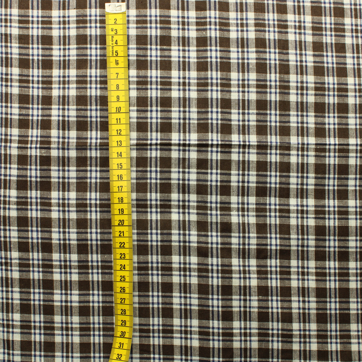 Ruskea Ruudullinen Puuvilla - Pala