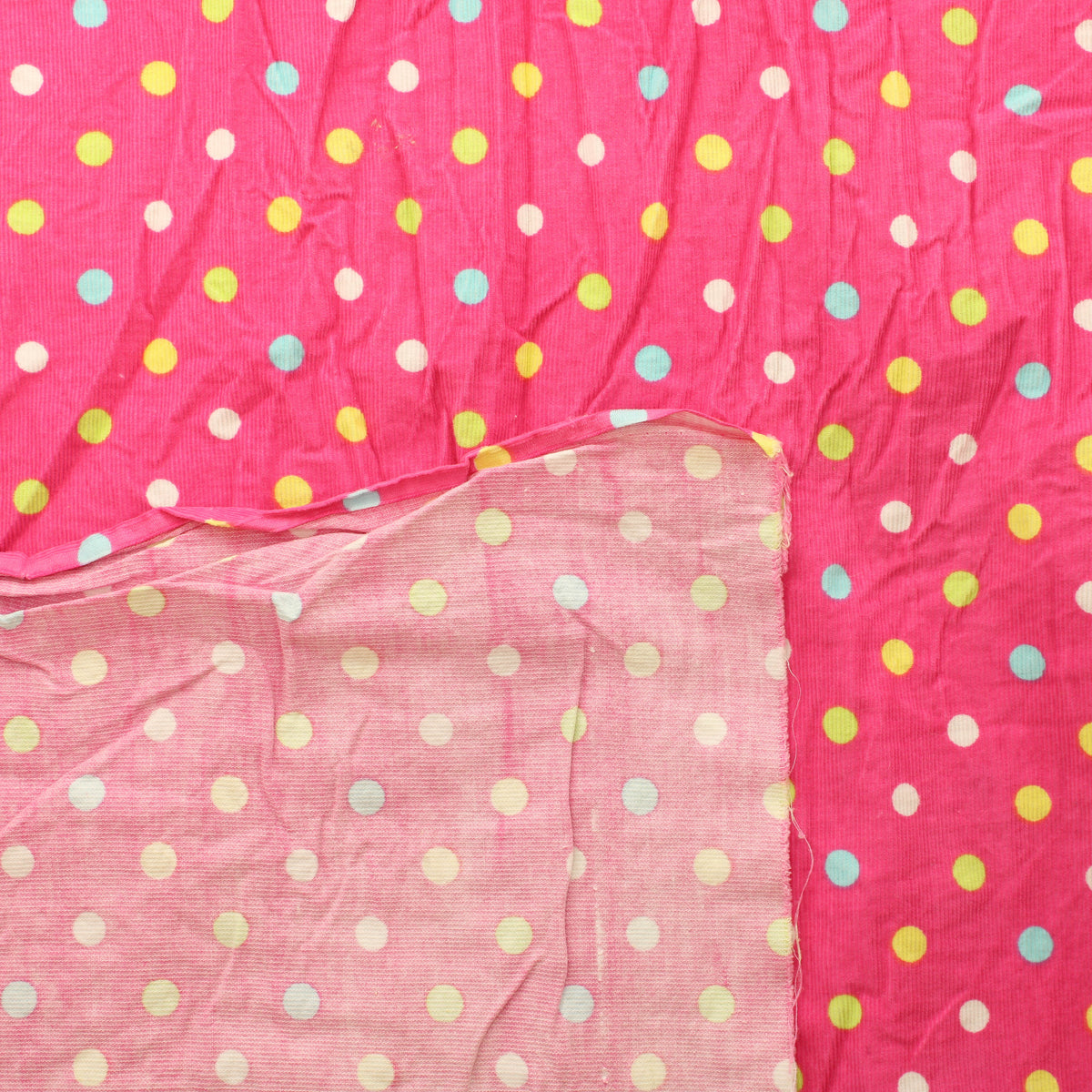 Pinkki Polkka Dots Ohut Vakosametti - Pala