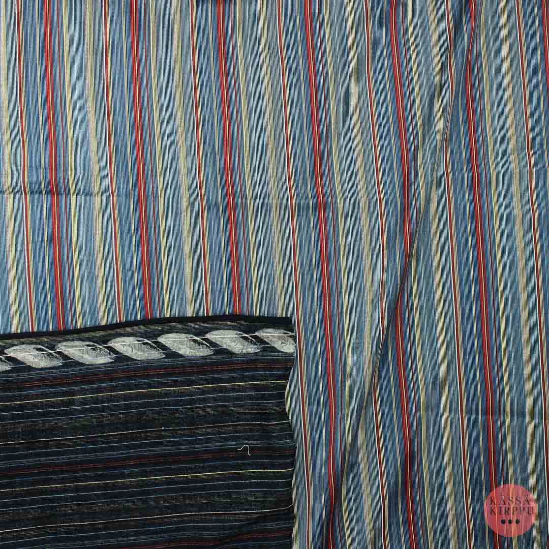 Vertical Striped Synthetic Fiber Tricot - Piece