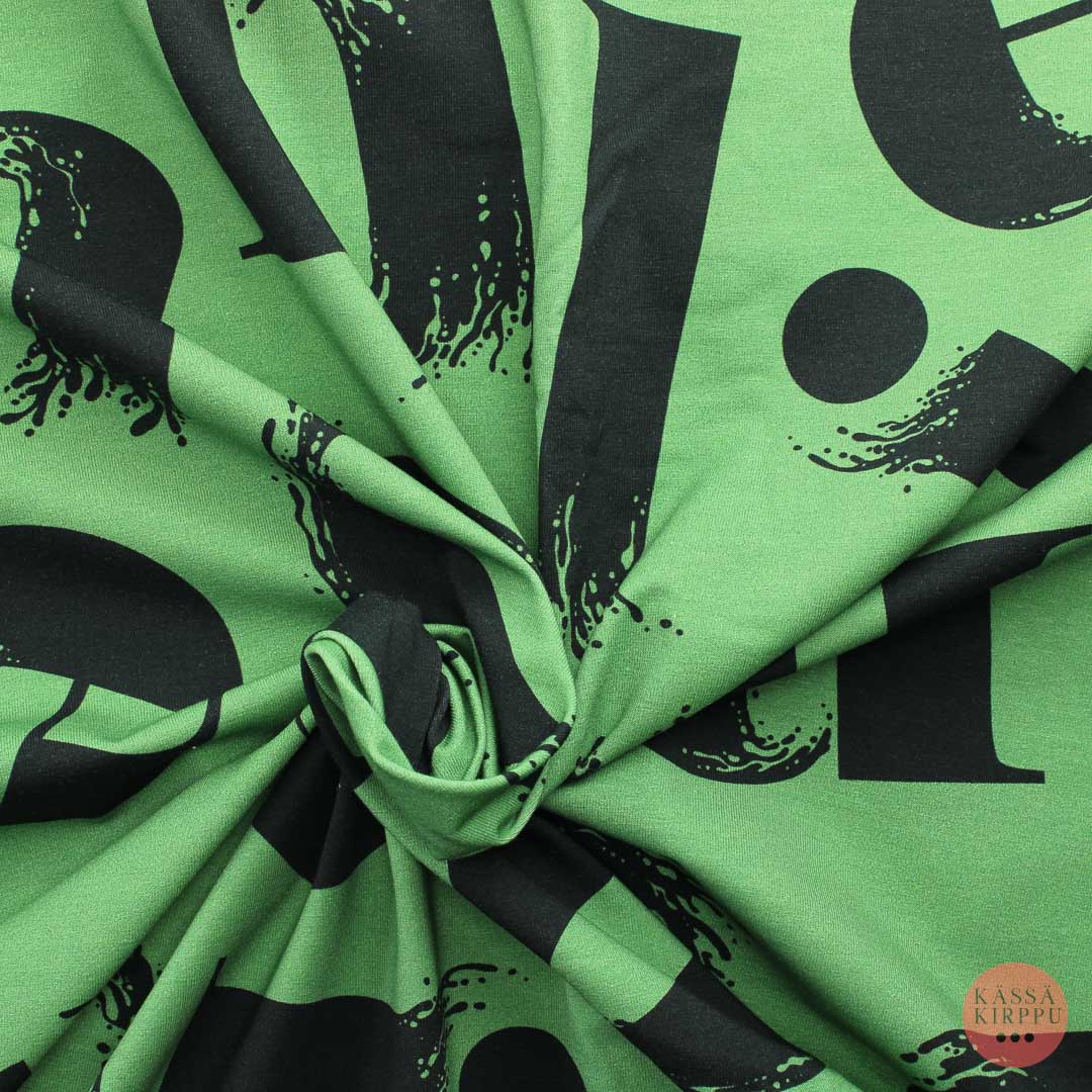 Ommellinen Kirjaimet vihreä Trikoo - Pala