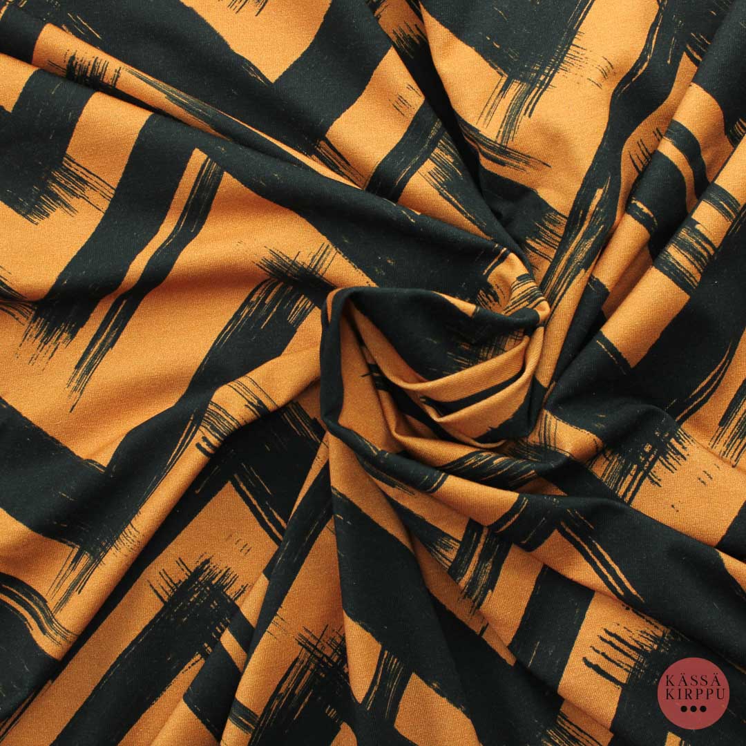 Ommellinen Siksak ruskea Trikoo - Pala