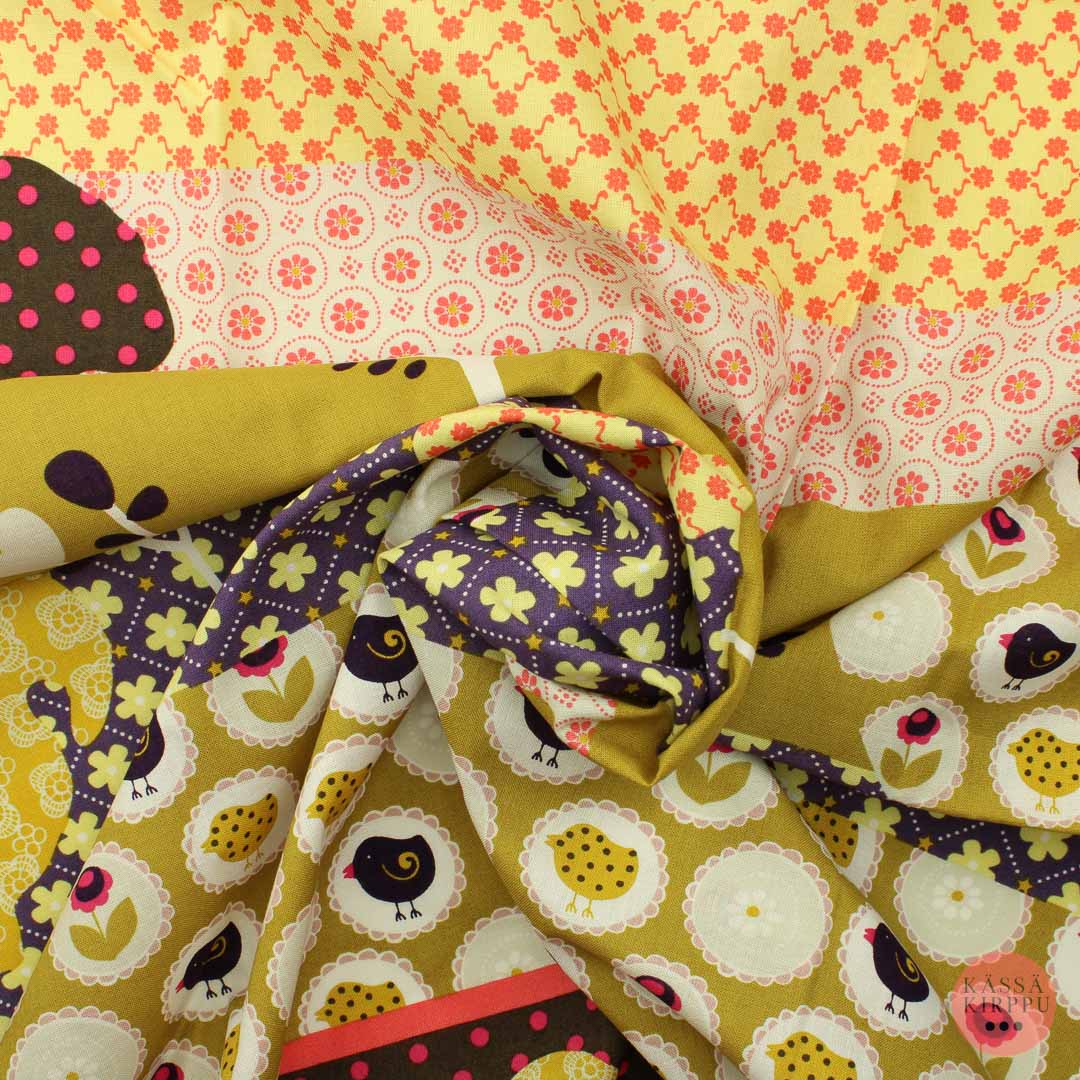 Monivärinen kuviollinen Puuvilla - Pala