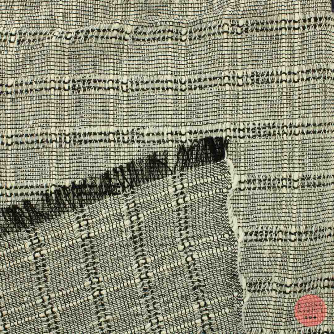 Musta-valkoinen puuvilla-Pellava - Pala