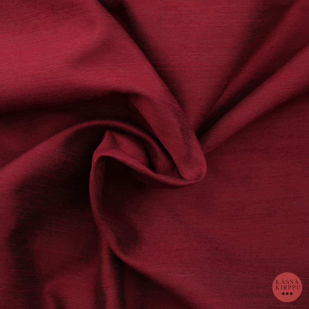 Tummanpunainen keinokuitu Verhokangas - Palapaketti