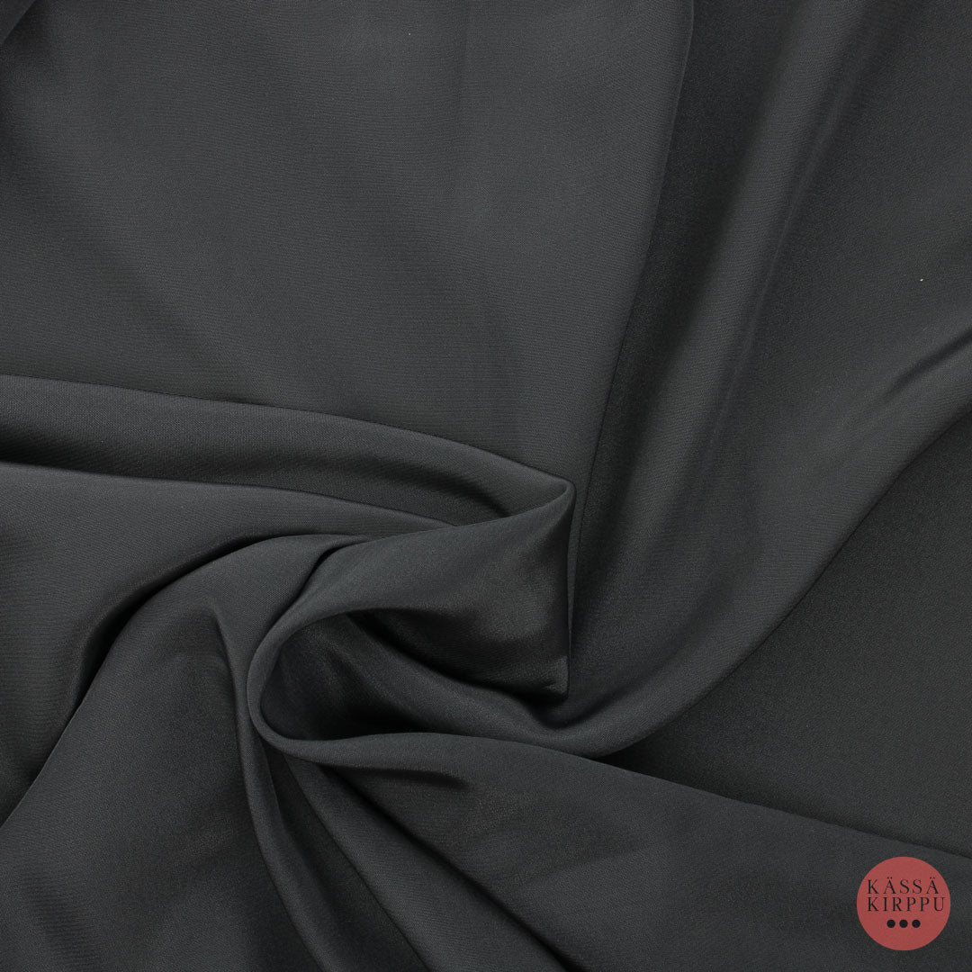 Tummanharmaa ohut keinokuituinen Vaatetuskangas - Pala