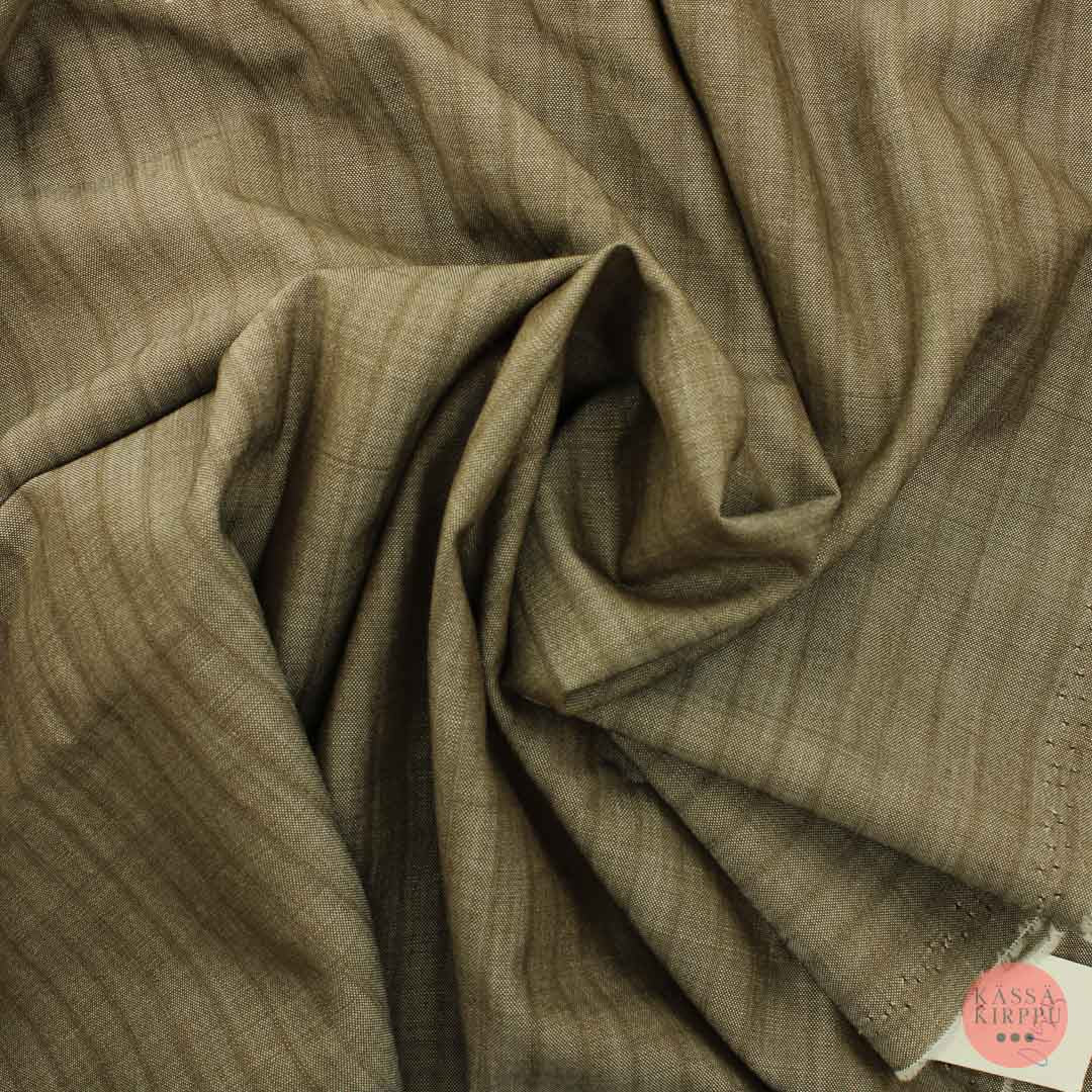 Vaaleanruskea hentoraitainen Vaatetuskangas - Pala