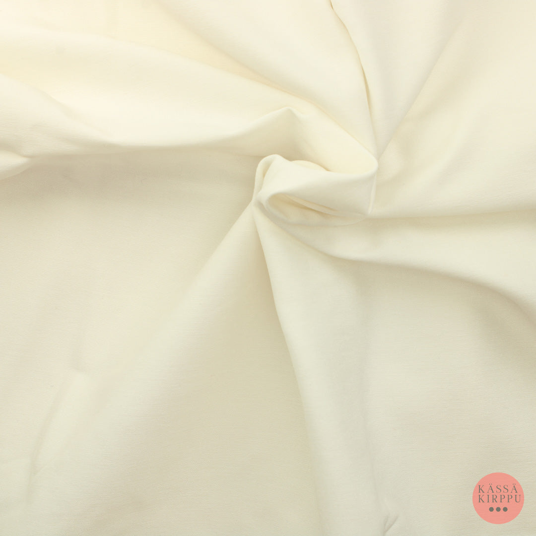 Valkoinen pituussuuntaan joustava Vaatetuskangas - Pala