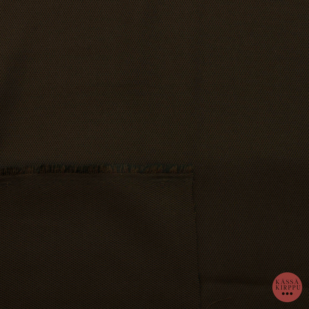 Ruskea-musta mini salmiakkikuvioinen Vaatetuskangas - Pala