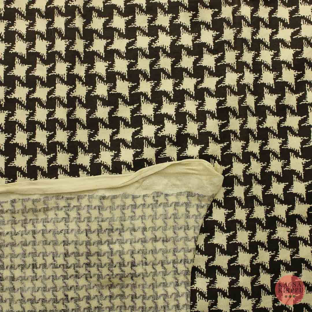 Ruskea-beige kukonaskelkuvioinen Trikoo - Pala