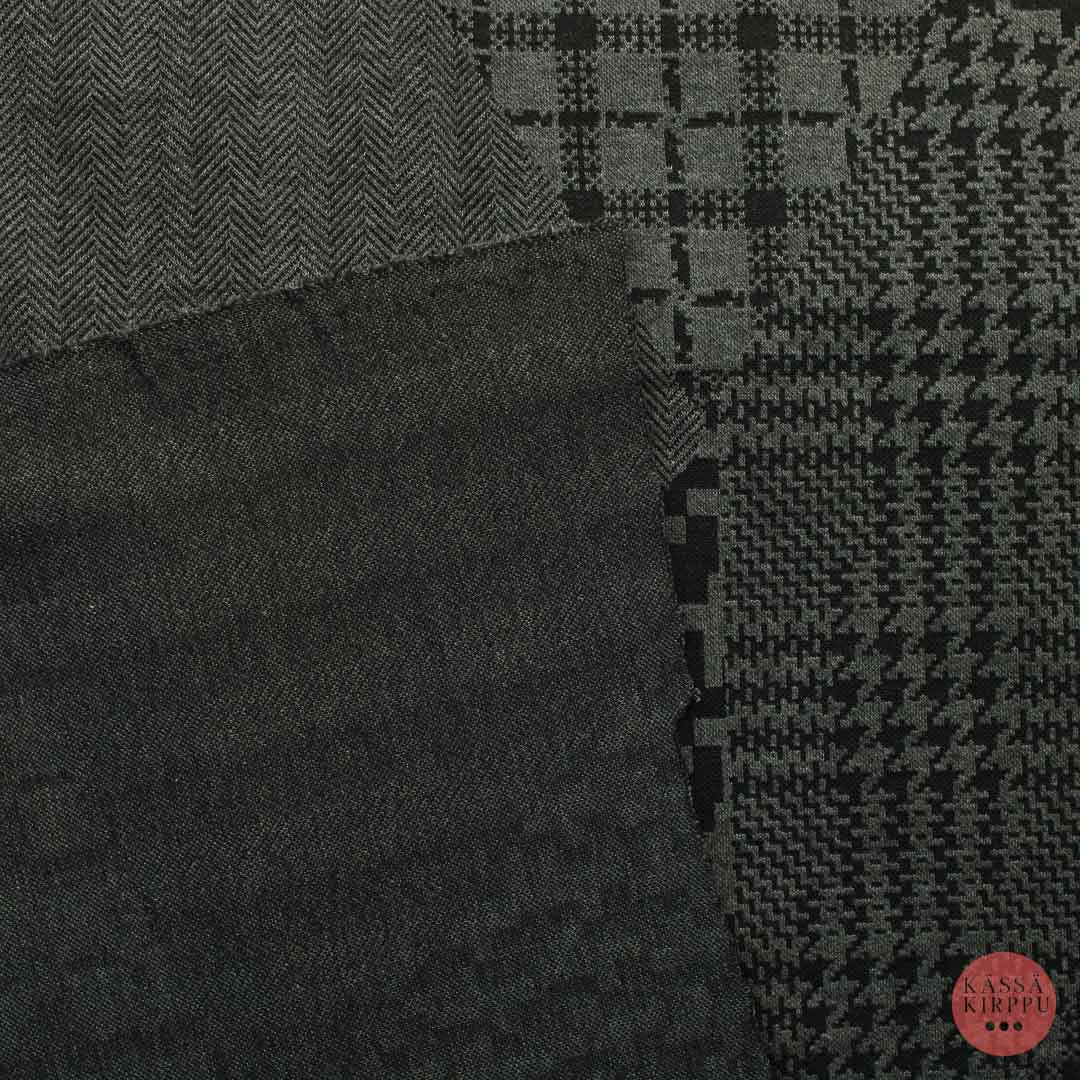 Harmaa-musta kuvioitu Neulos - Pala