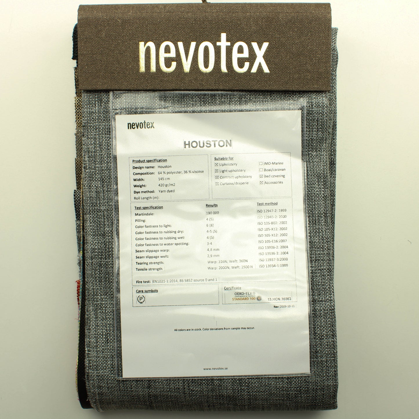 Nevotex Sisustuskangas Näytepalat nro 12 - Palapaketti