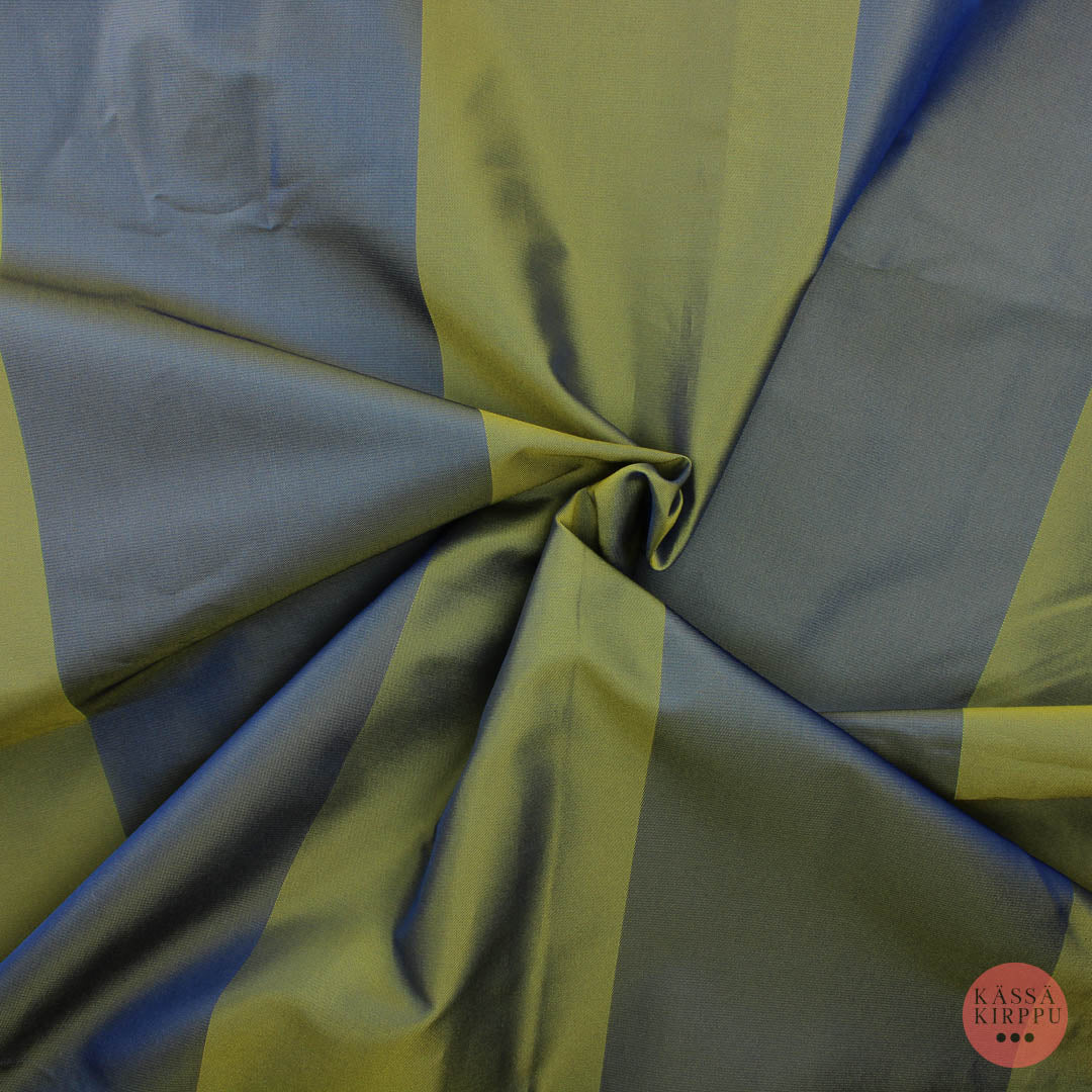 Sini-vihreä leveäraitainen Verhokangas - Pala