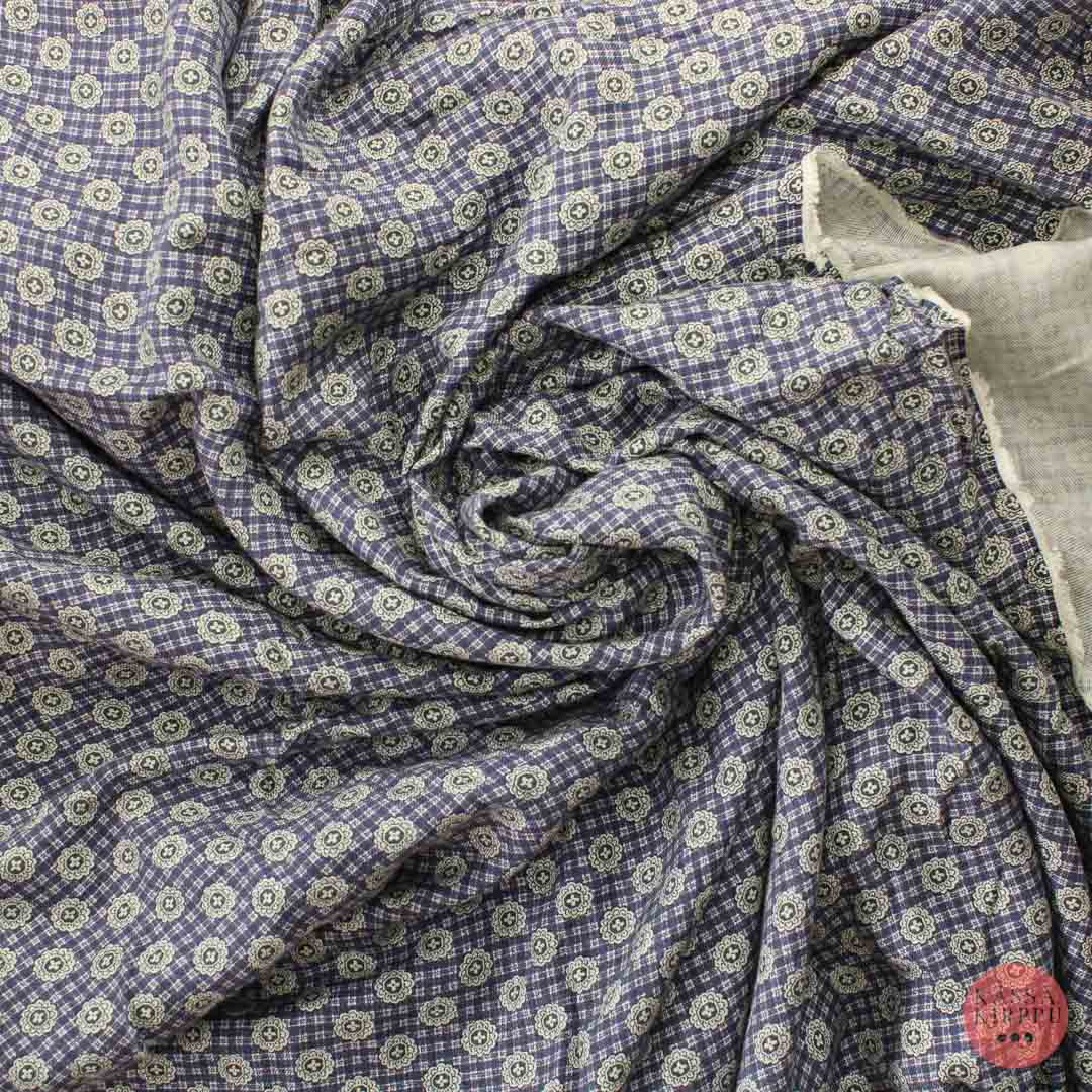 Sininen kuviollinen Viskoosi - Pala