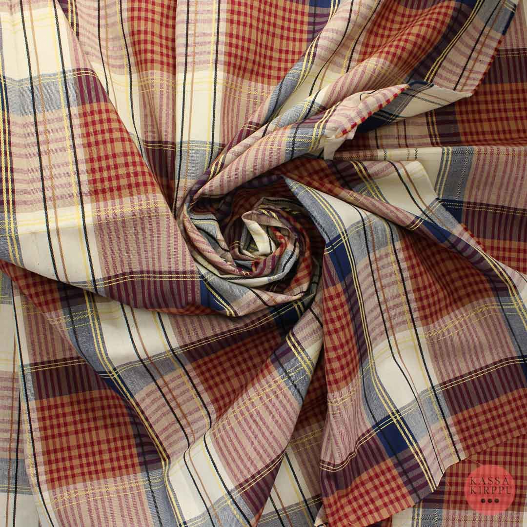 Ruudullinen Sisustuskangas - Pala