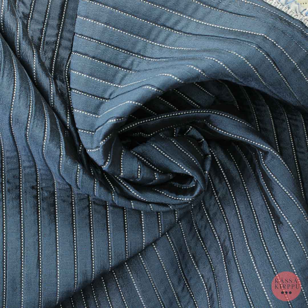 Sinivalkoinen vakoraitainen Tikkikangas - Pala