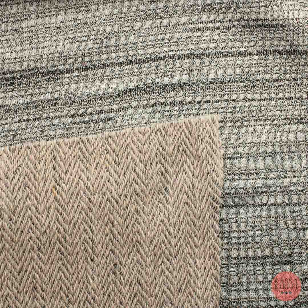 Vaaleanpuna-harmaa Kuviollinen Neulos - Pala