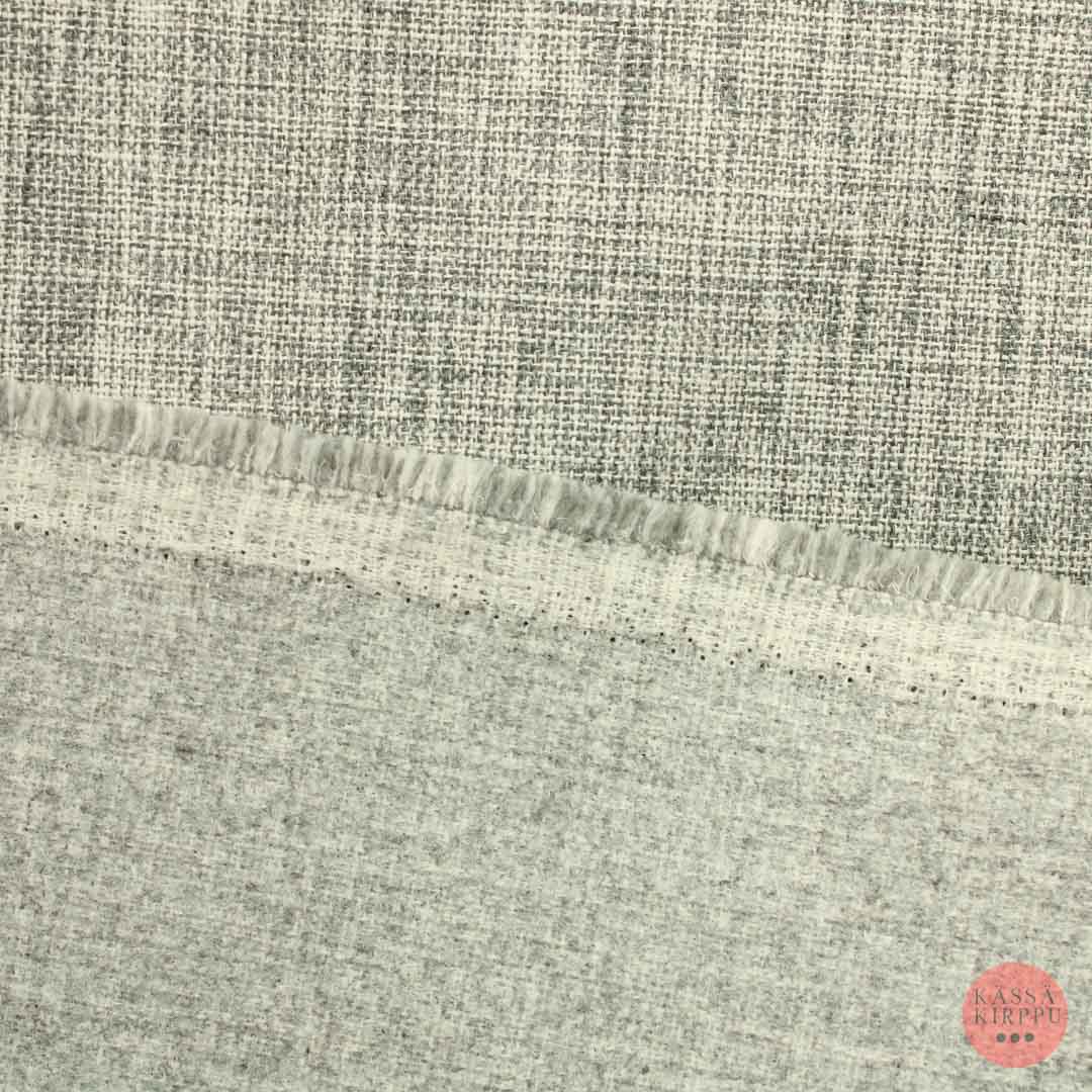 Harmaata ja Luonnonvalkoista Sisustuskangas - Pala