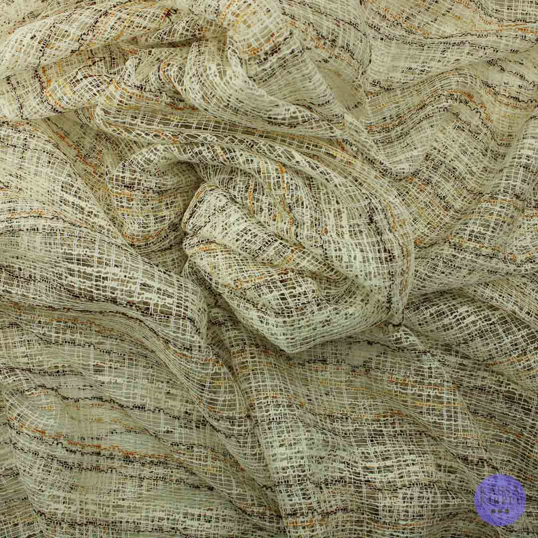 White-brown interior fabric - Piece