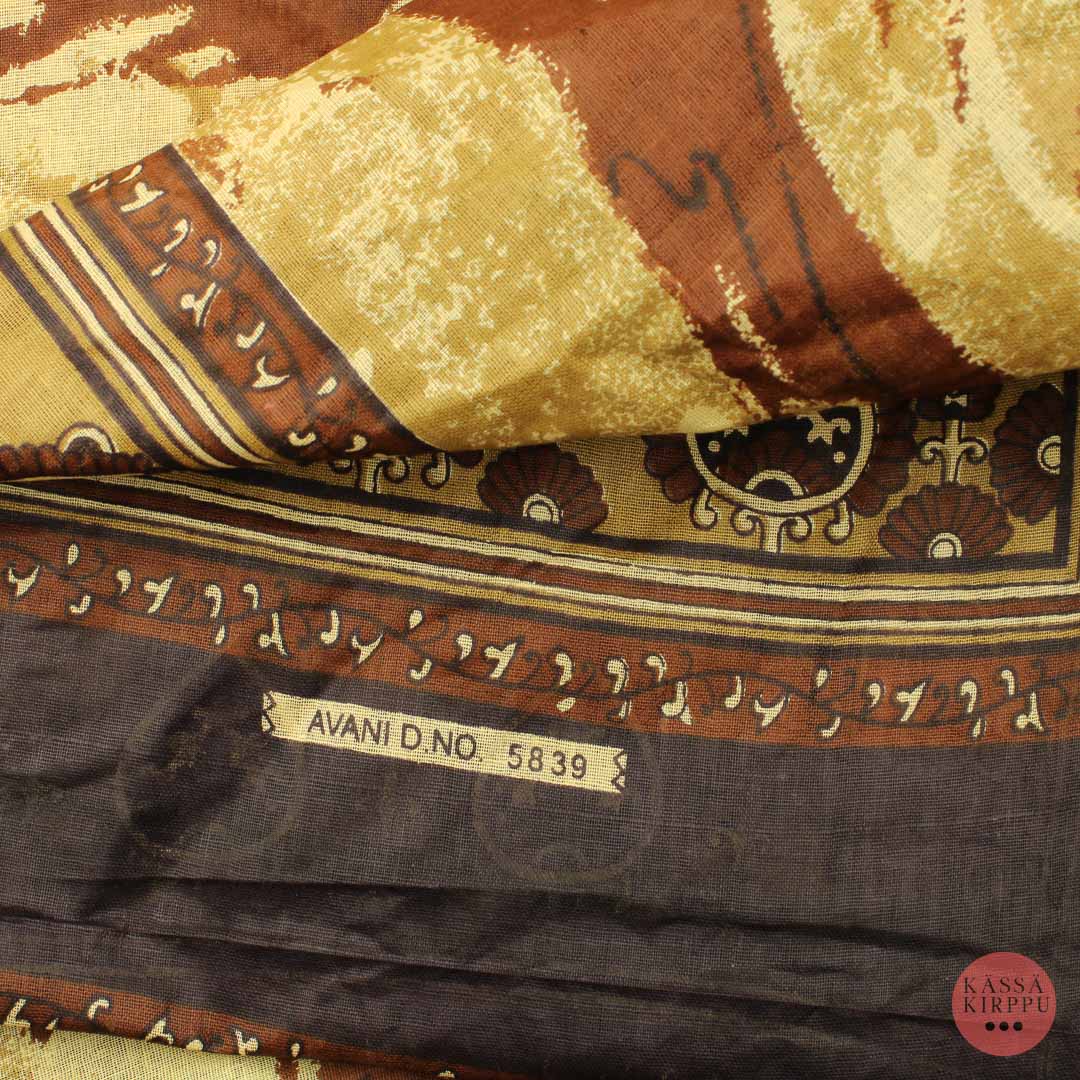 Brown Patterned Cotton - Piece