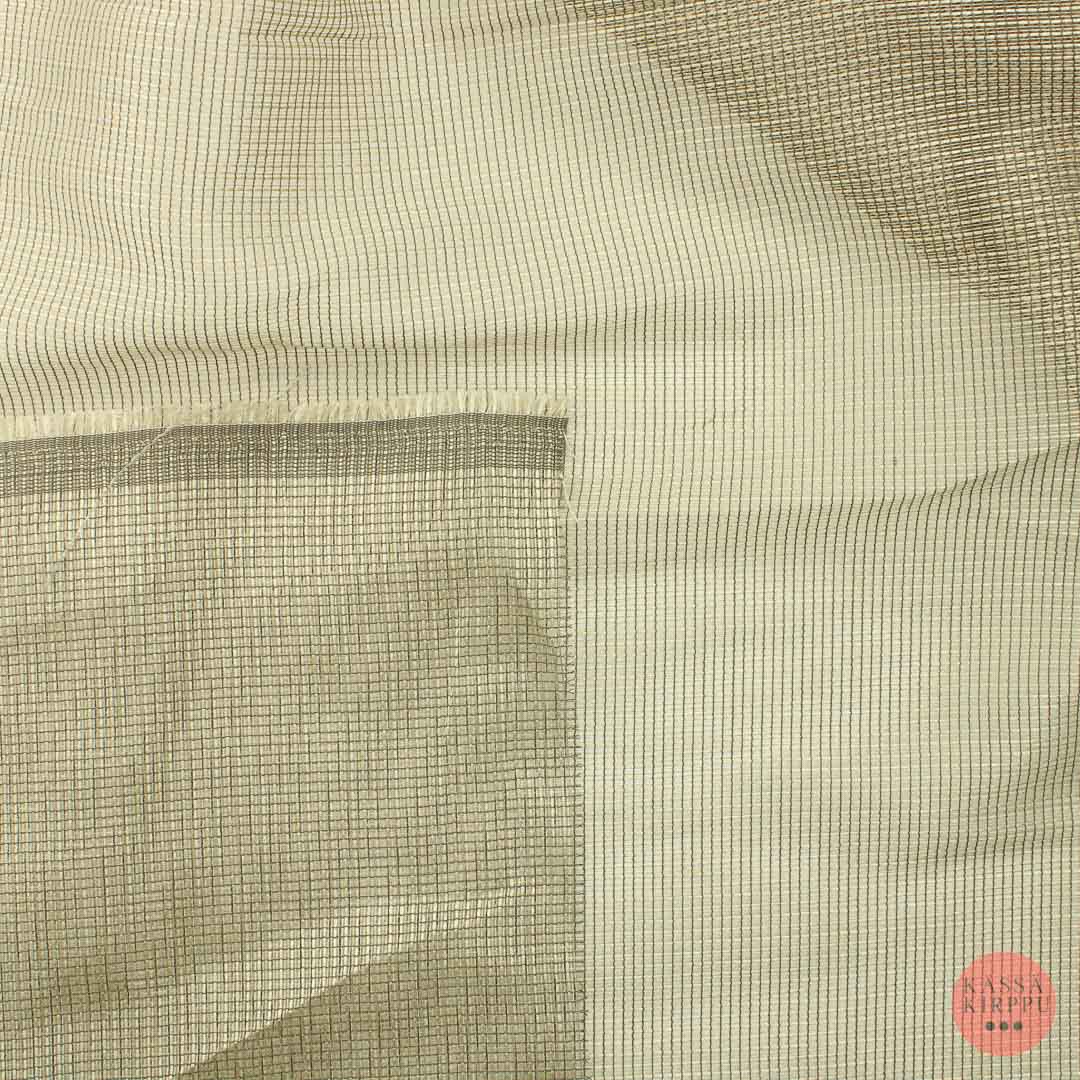 Beige-luonnonvalkoinen verkkomainen Verhokangas - Pala